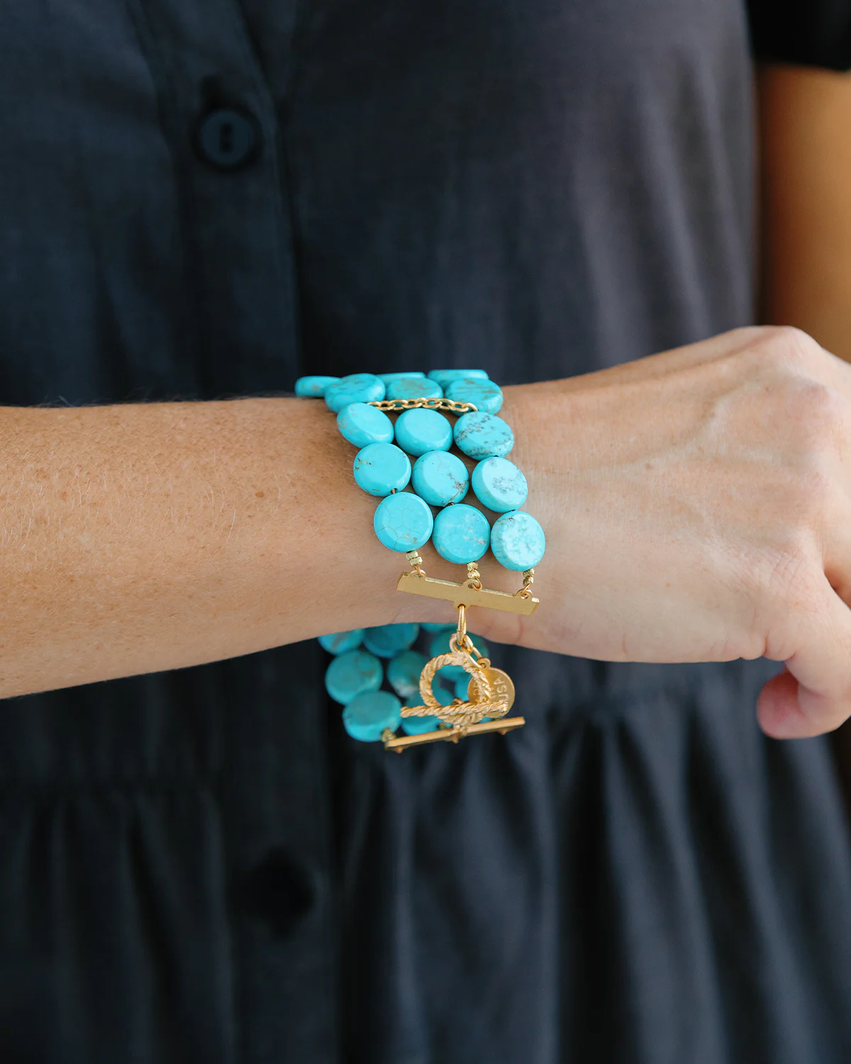 Turquoise Row Bracelet - Image 3