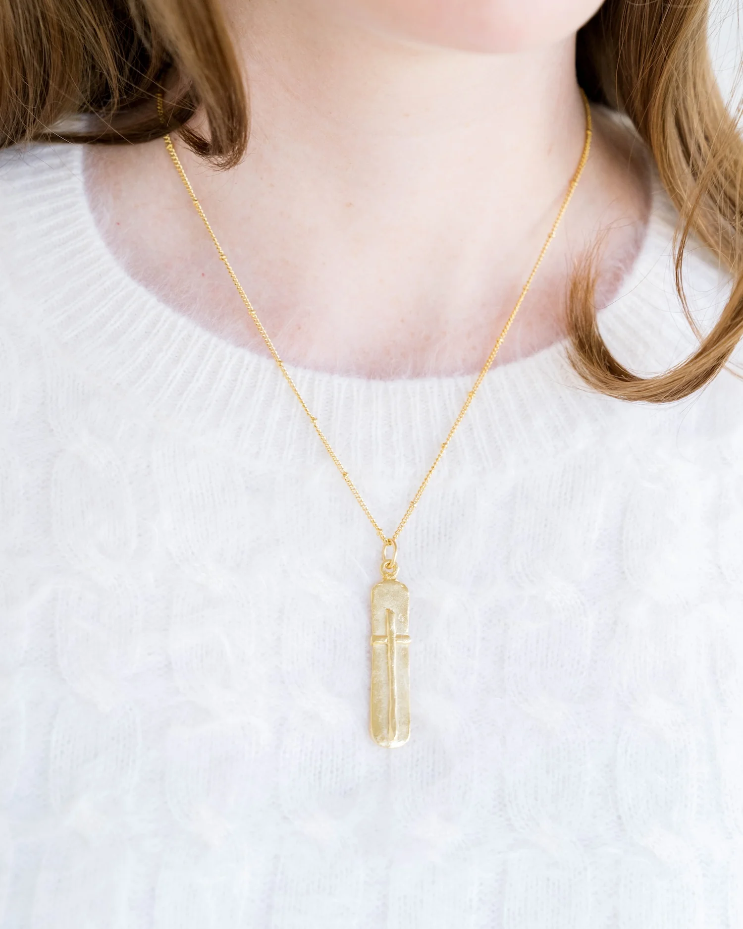 Bar Cross Necklace - Image 4