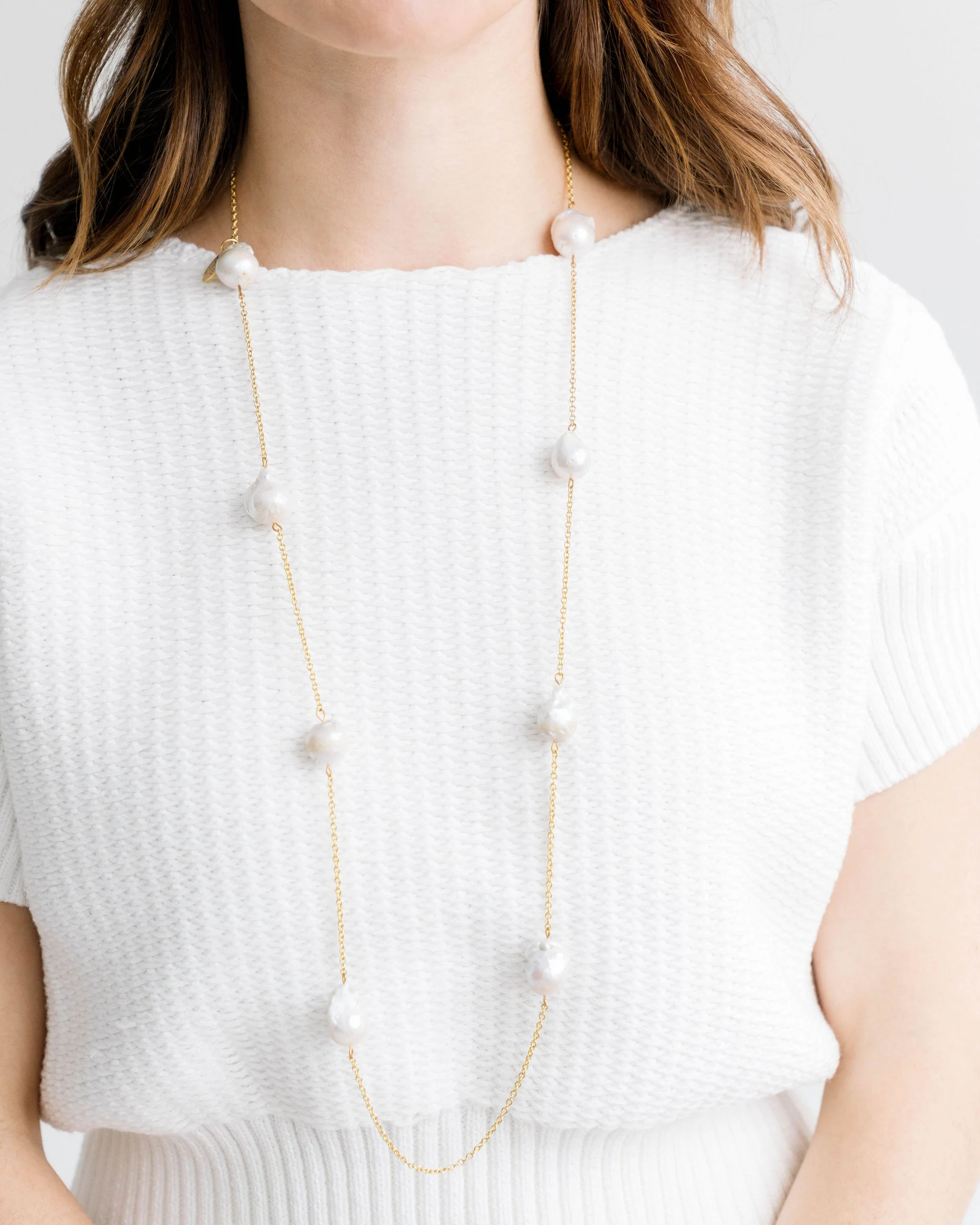 Baroque Pearl Layering Necklace - Image 3