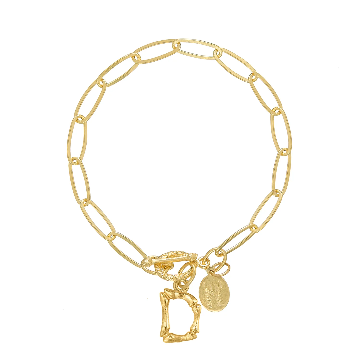Bamboo Initial Bracelet - Image 4