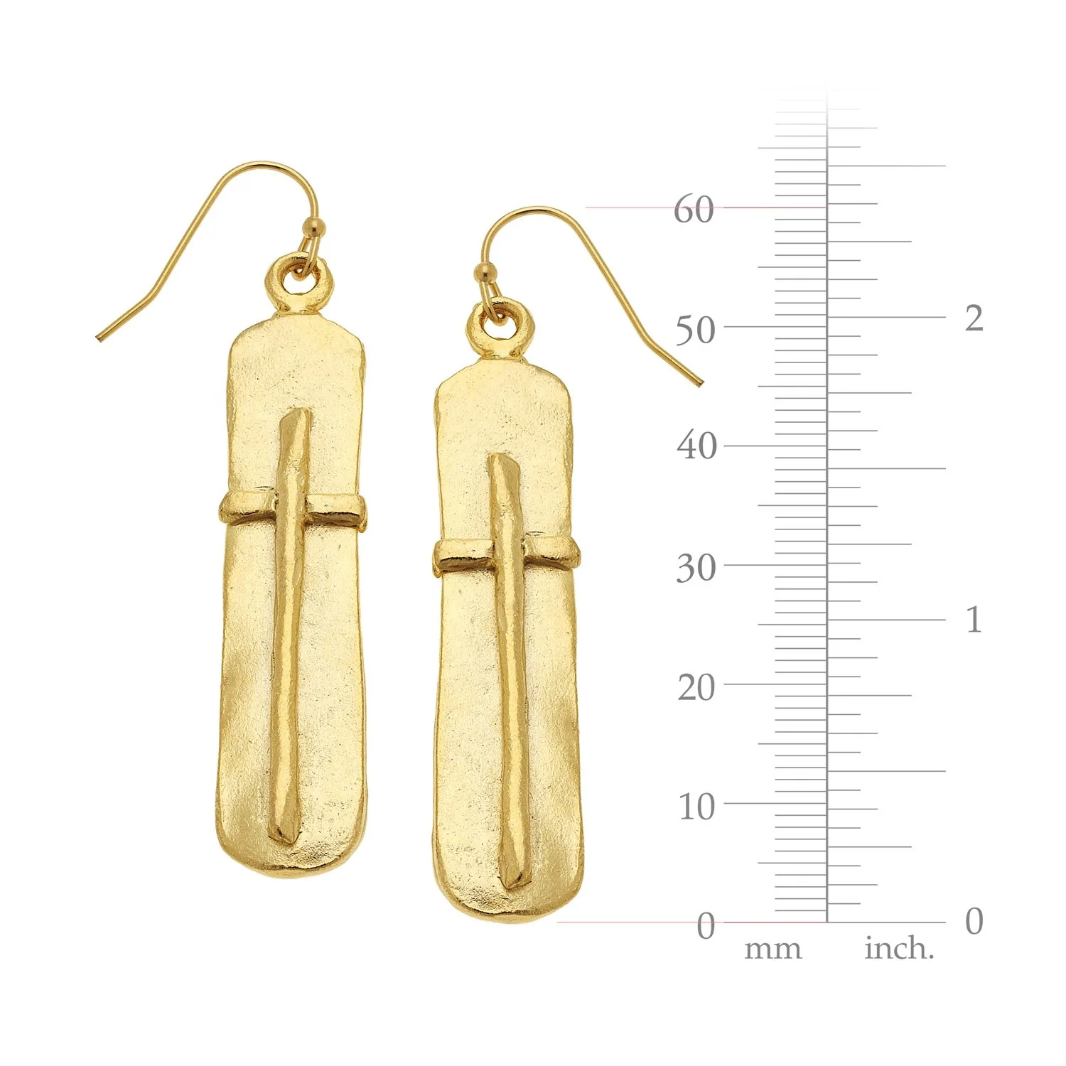 Bar Cross Earrings - Image 4