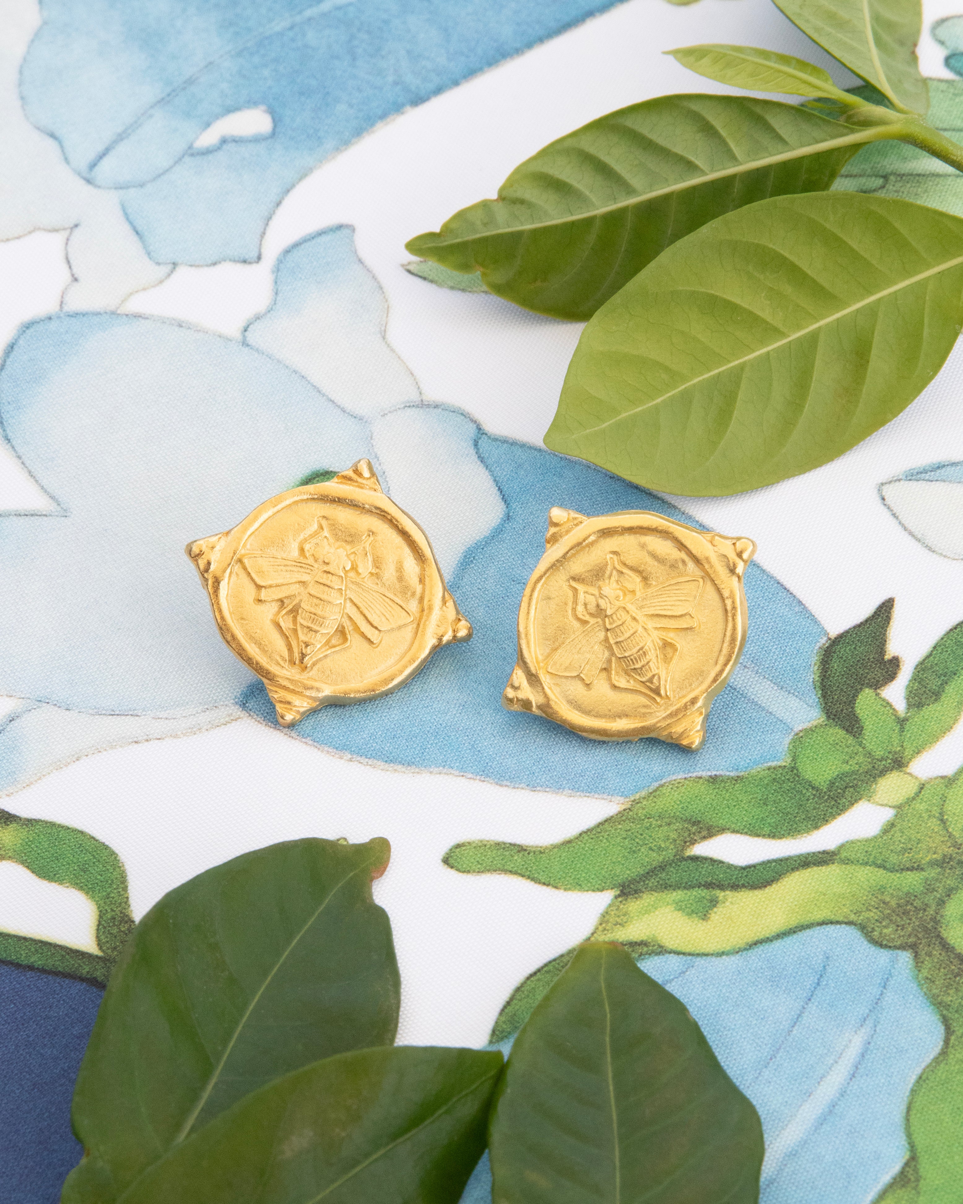 Queen Bee Intaglio Studs - Image 3