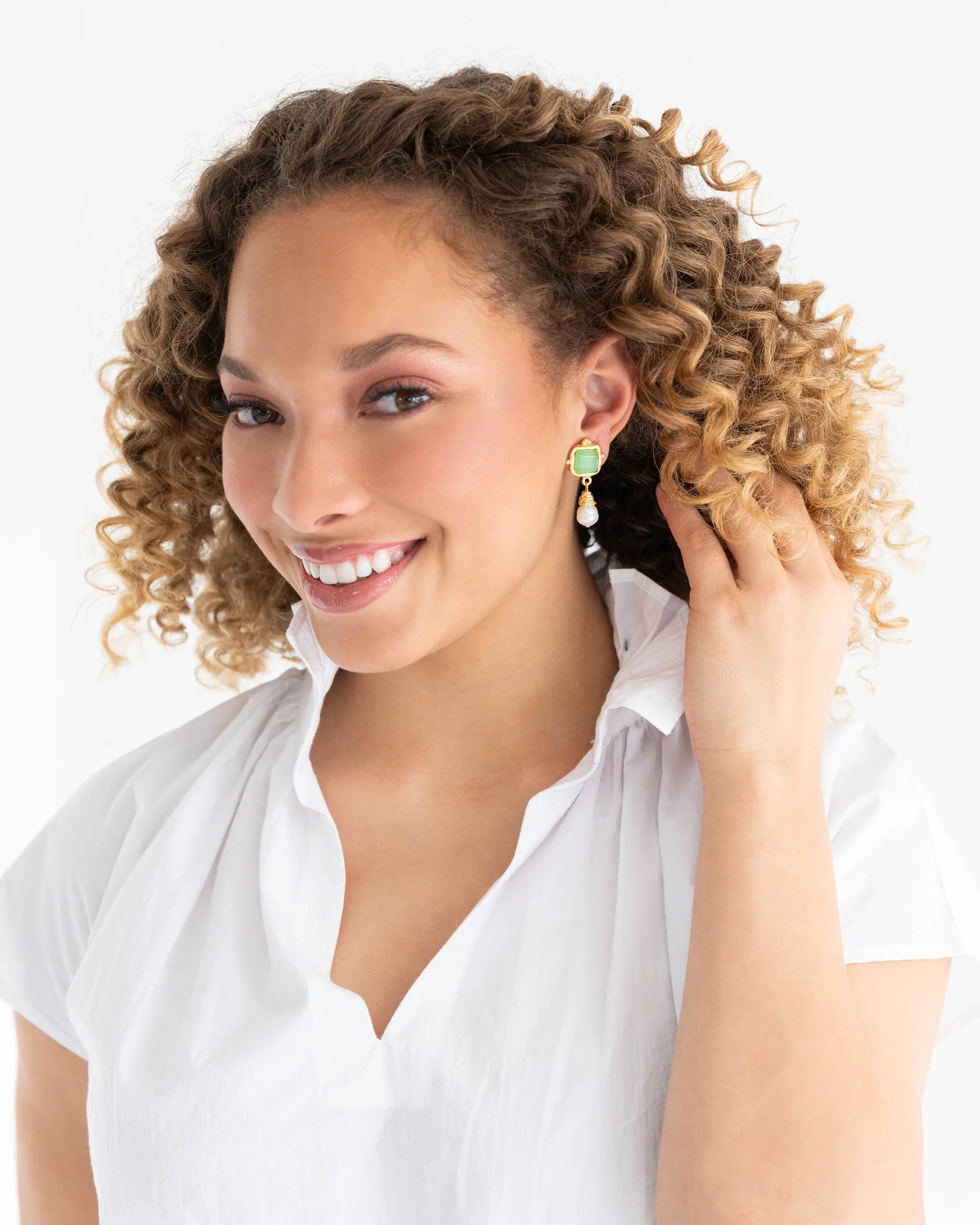Charlotte Pearl Drop Earrings - Image 11