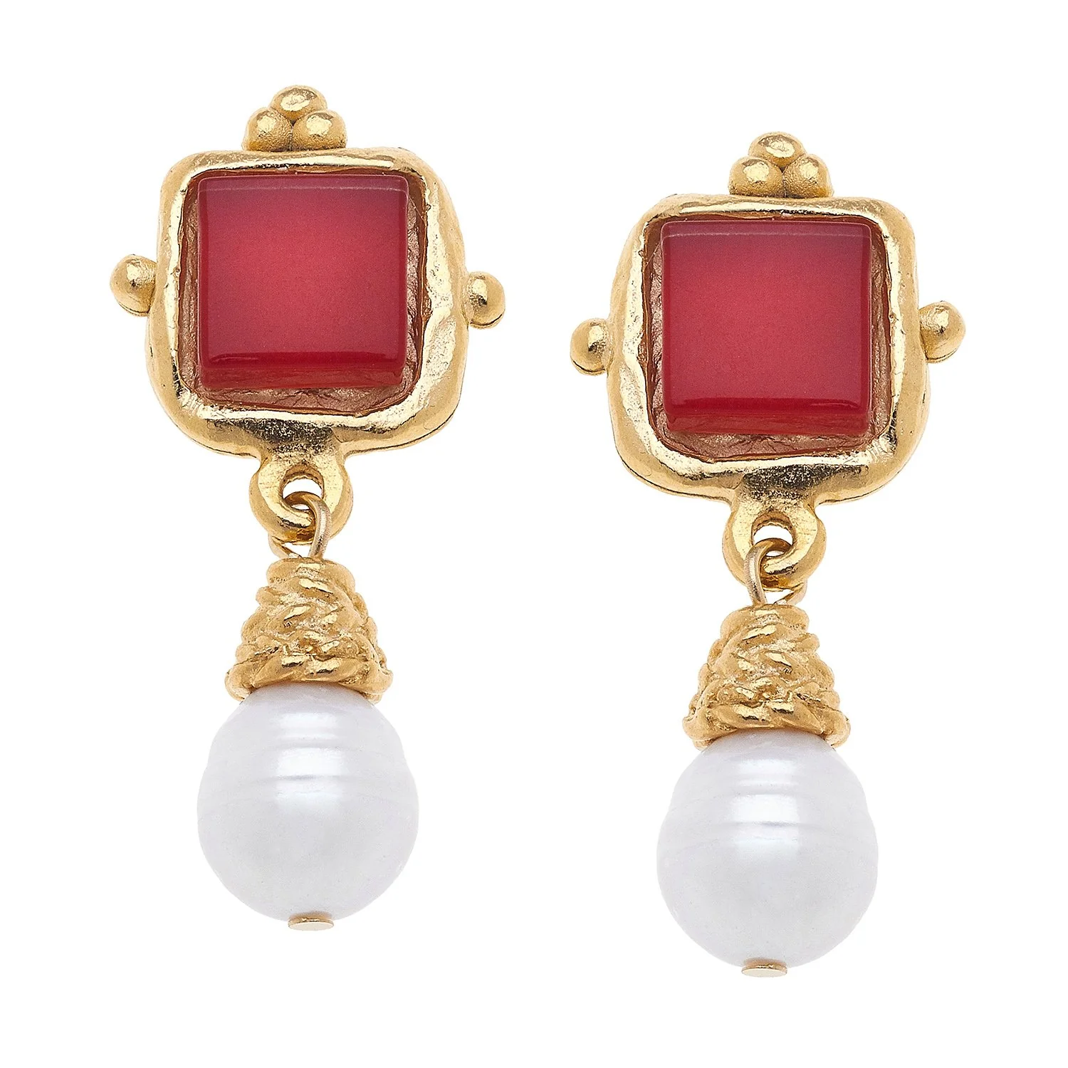Charlotte Pearl Drop Earrings - Image 4