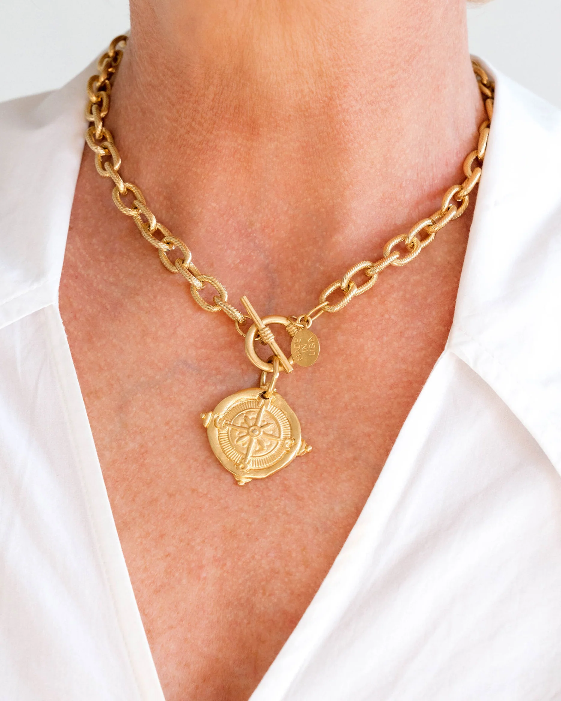 Compass Toggle Necklace - Image 3
