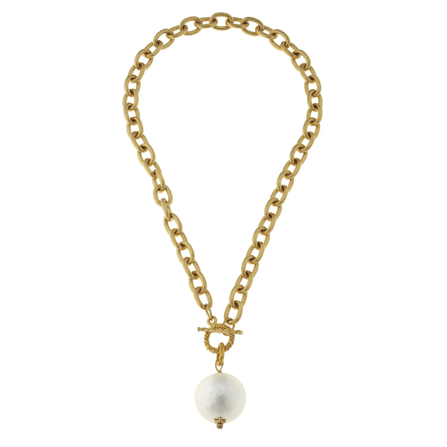 Cotton Pearl Toggle Necklace - Image 10