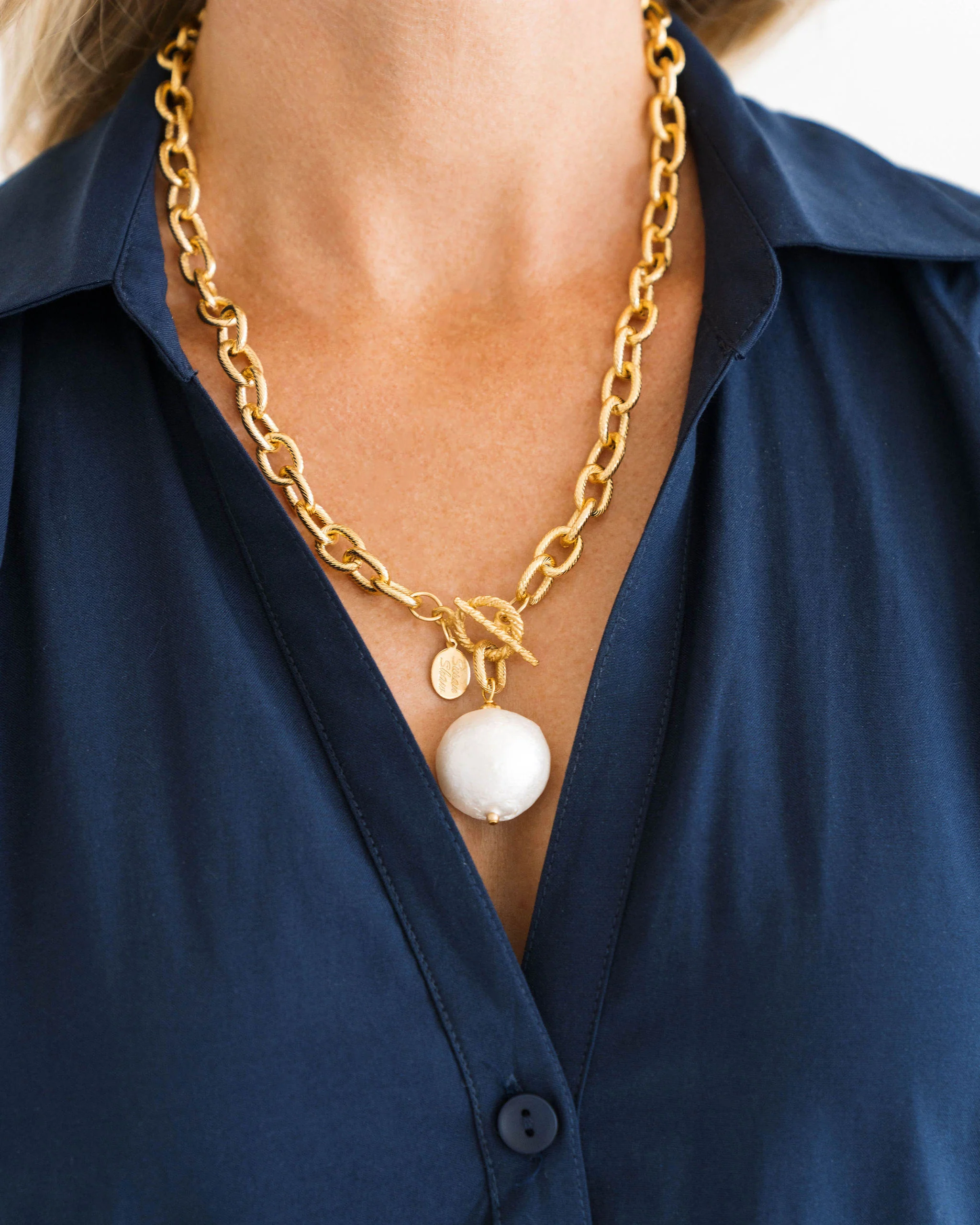 Cotton Pearl Toggle Necklace - Image 12