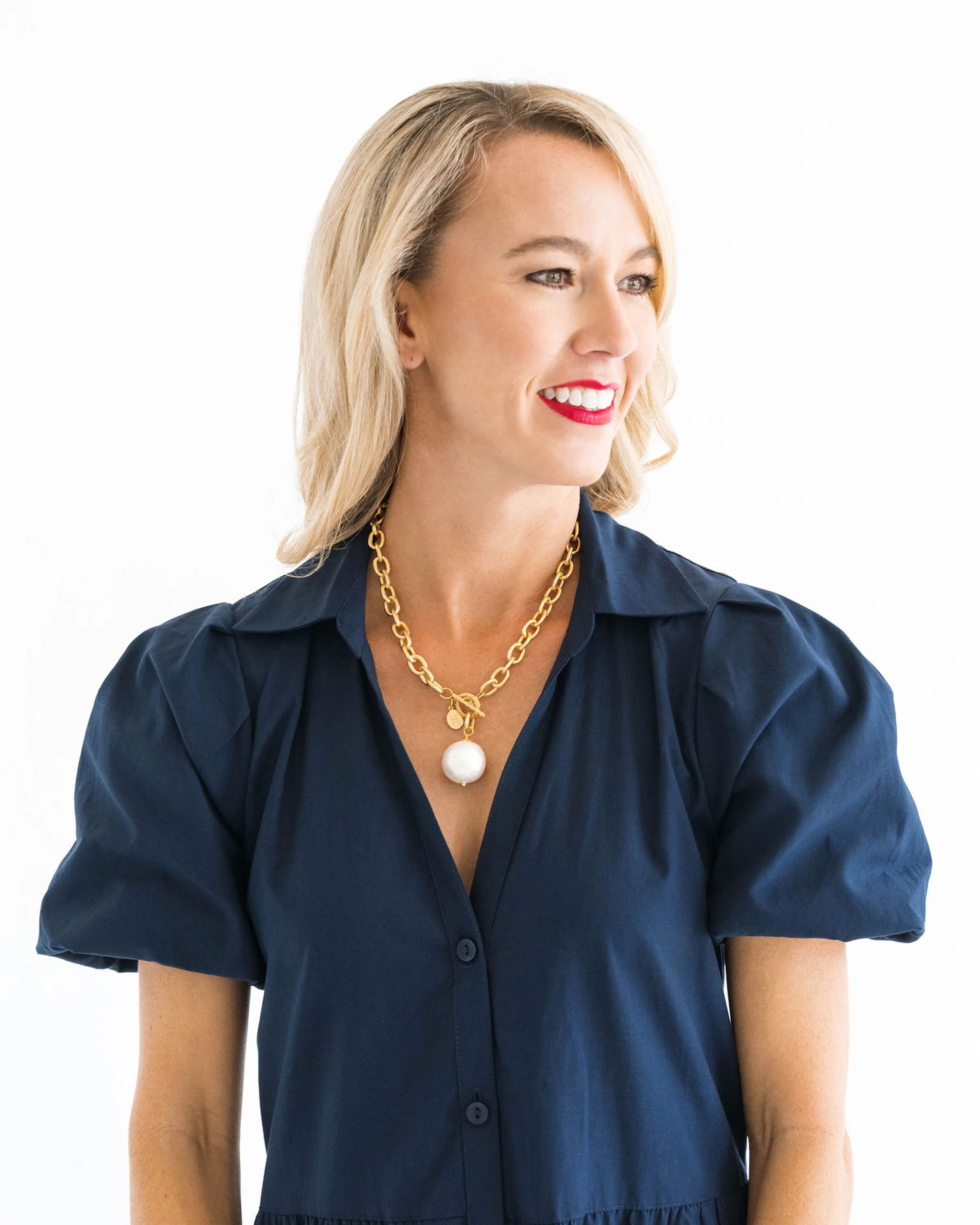 Cotton Pearl Toggle Necklace - Image 3