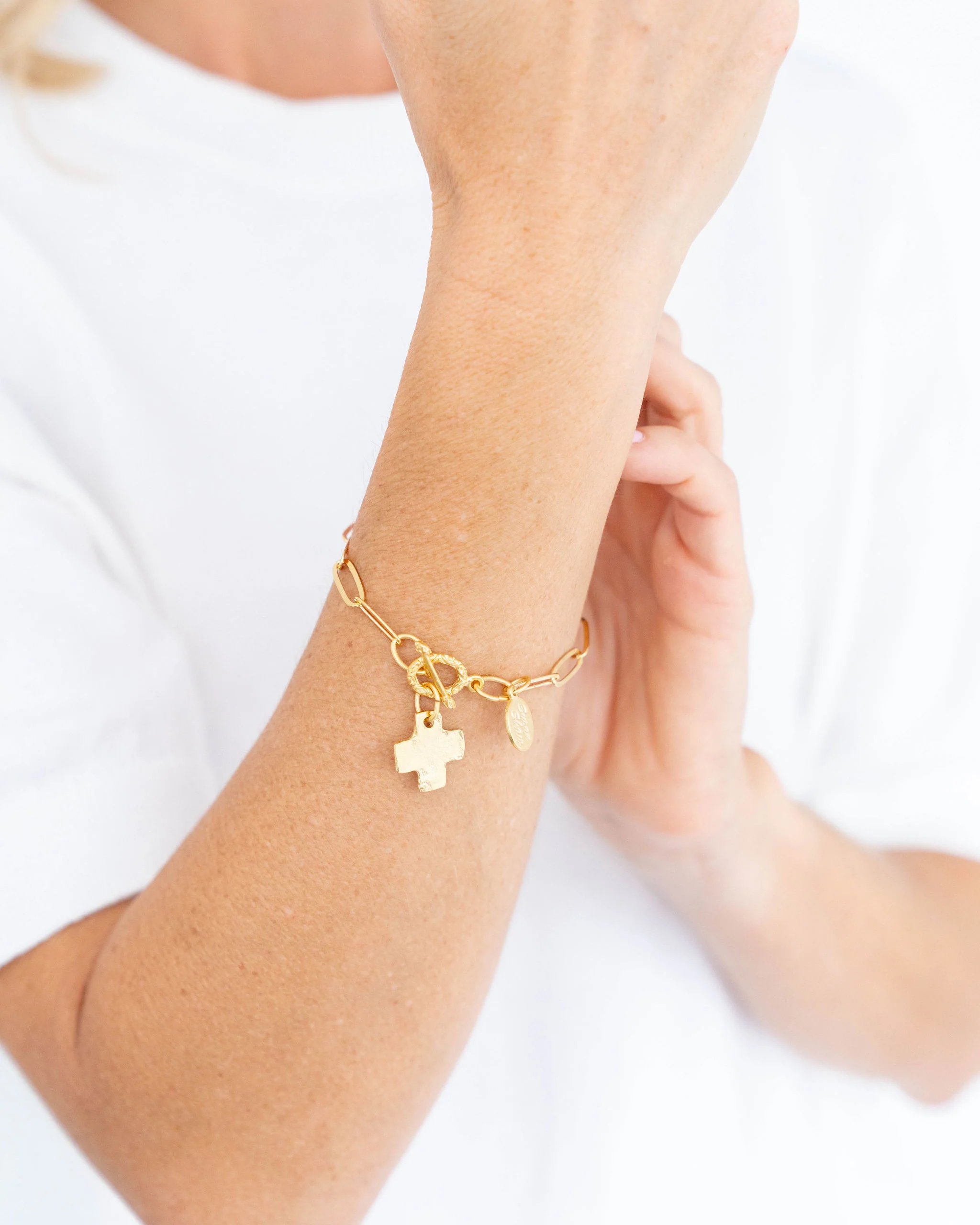 Cross Paperclip Bracelet - Image 2