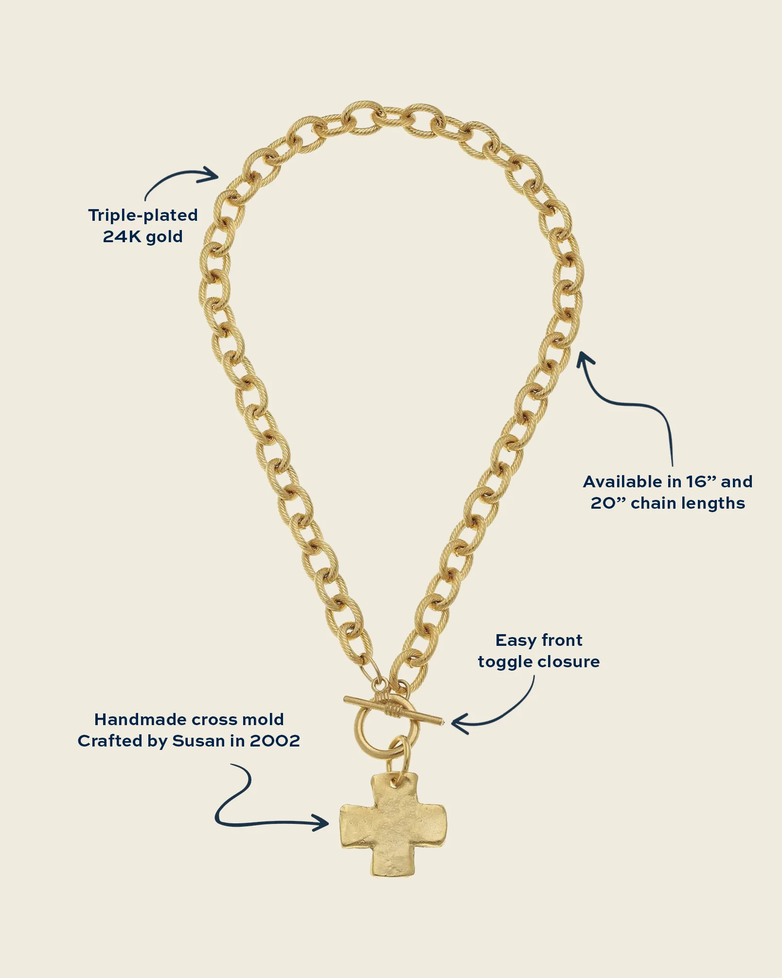 Cross Toggle Necklace - Image 4