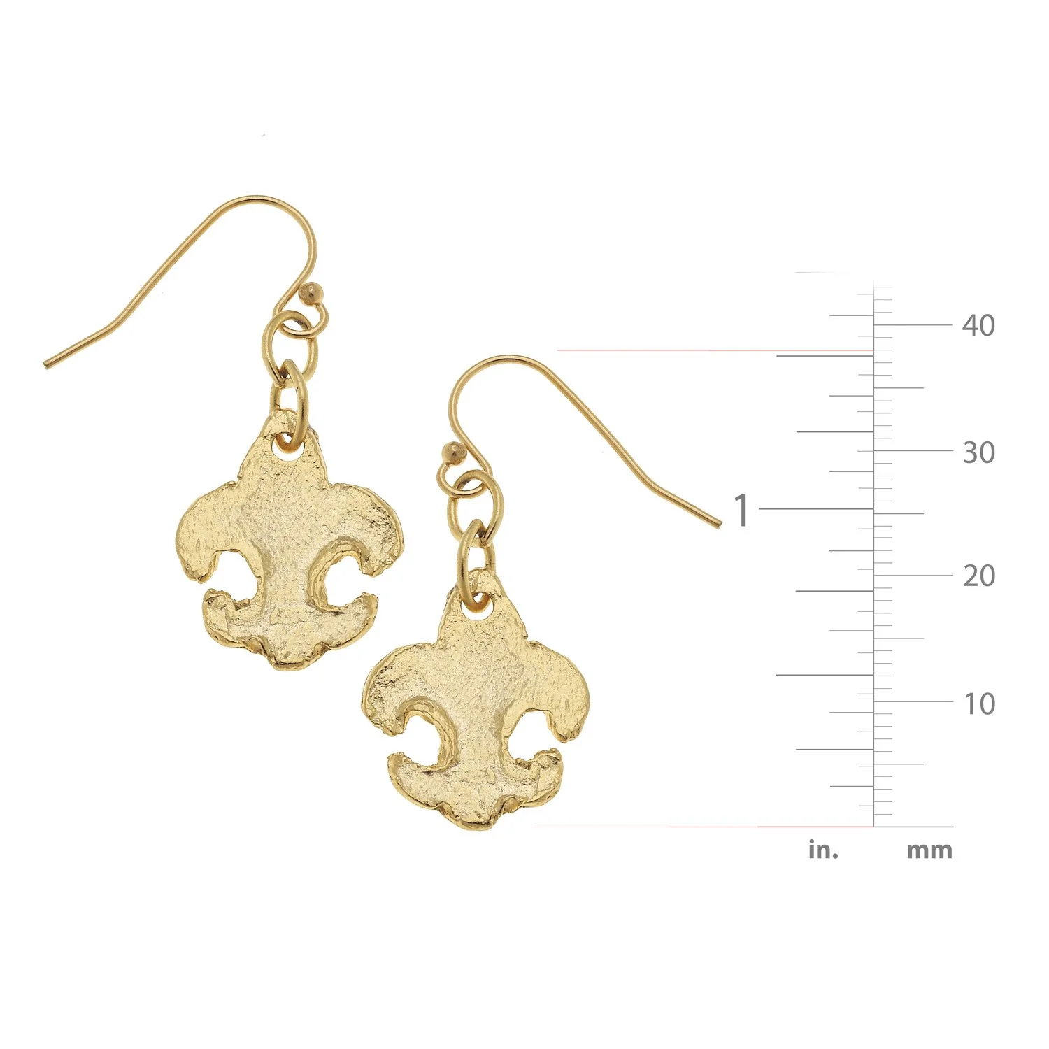 Small Fleur-de-lis Earrings - Image 2