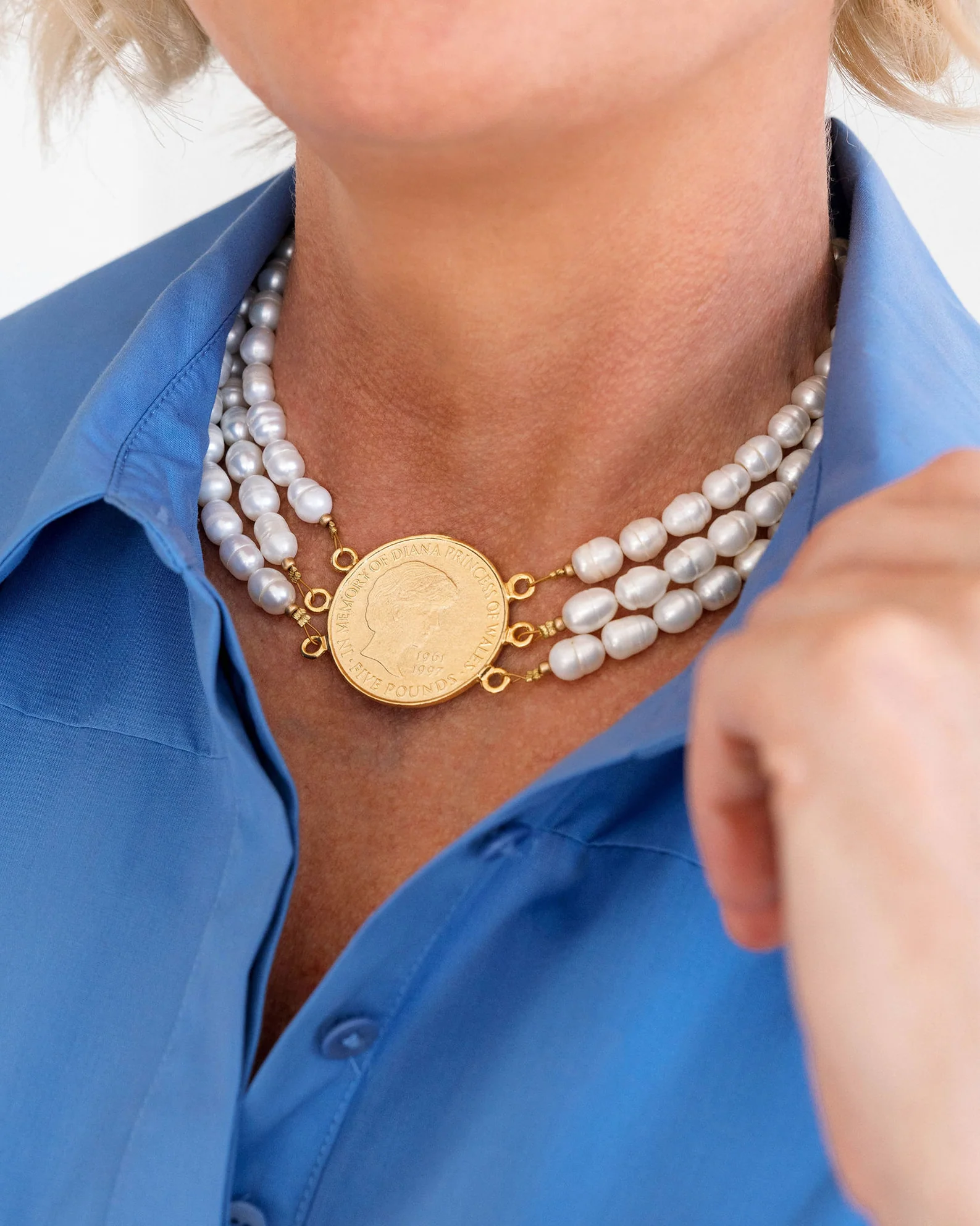 Diana Pearl Choker Necklace - Image 3