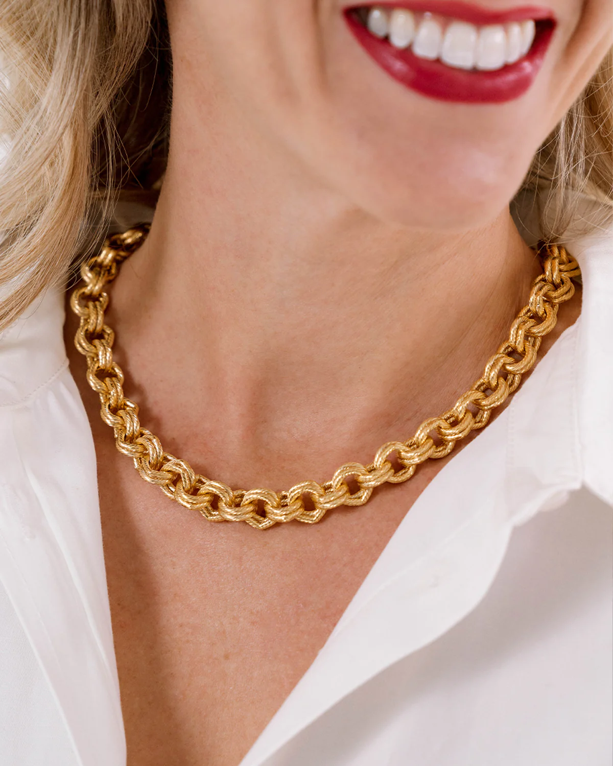 Double Link Chain Necklace - Image 3