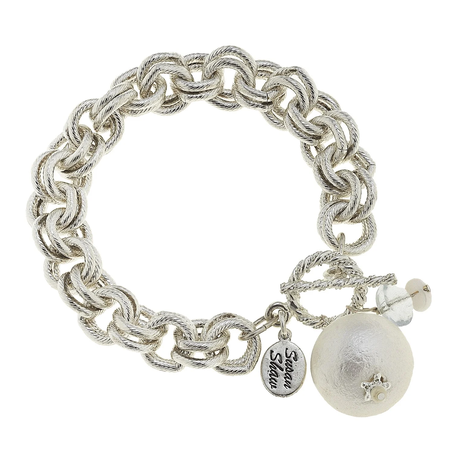 Double Link Cotton Pearl Bracelet - Image 3