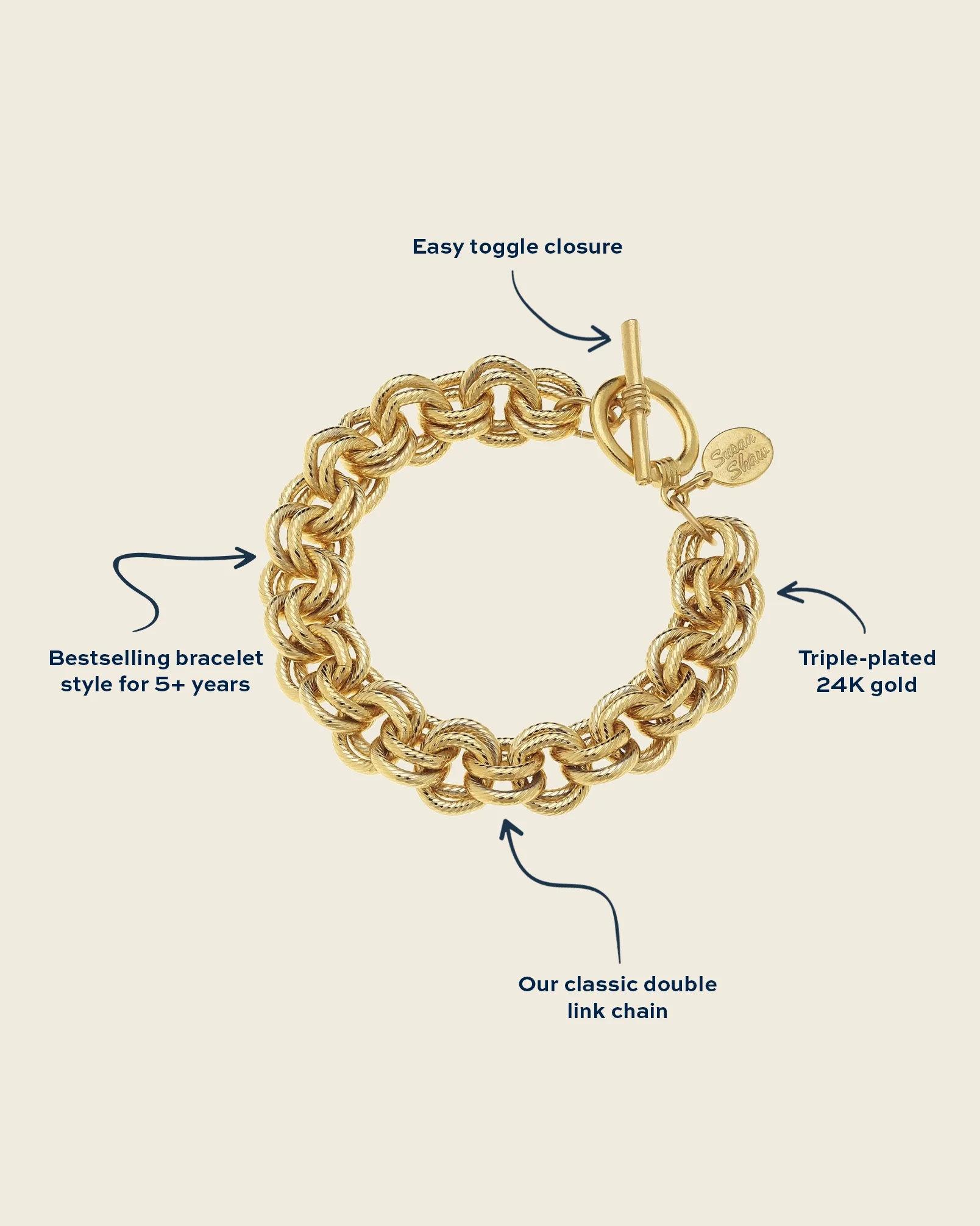 Double Link Chain Bracelet - Image 4