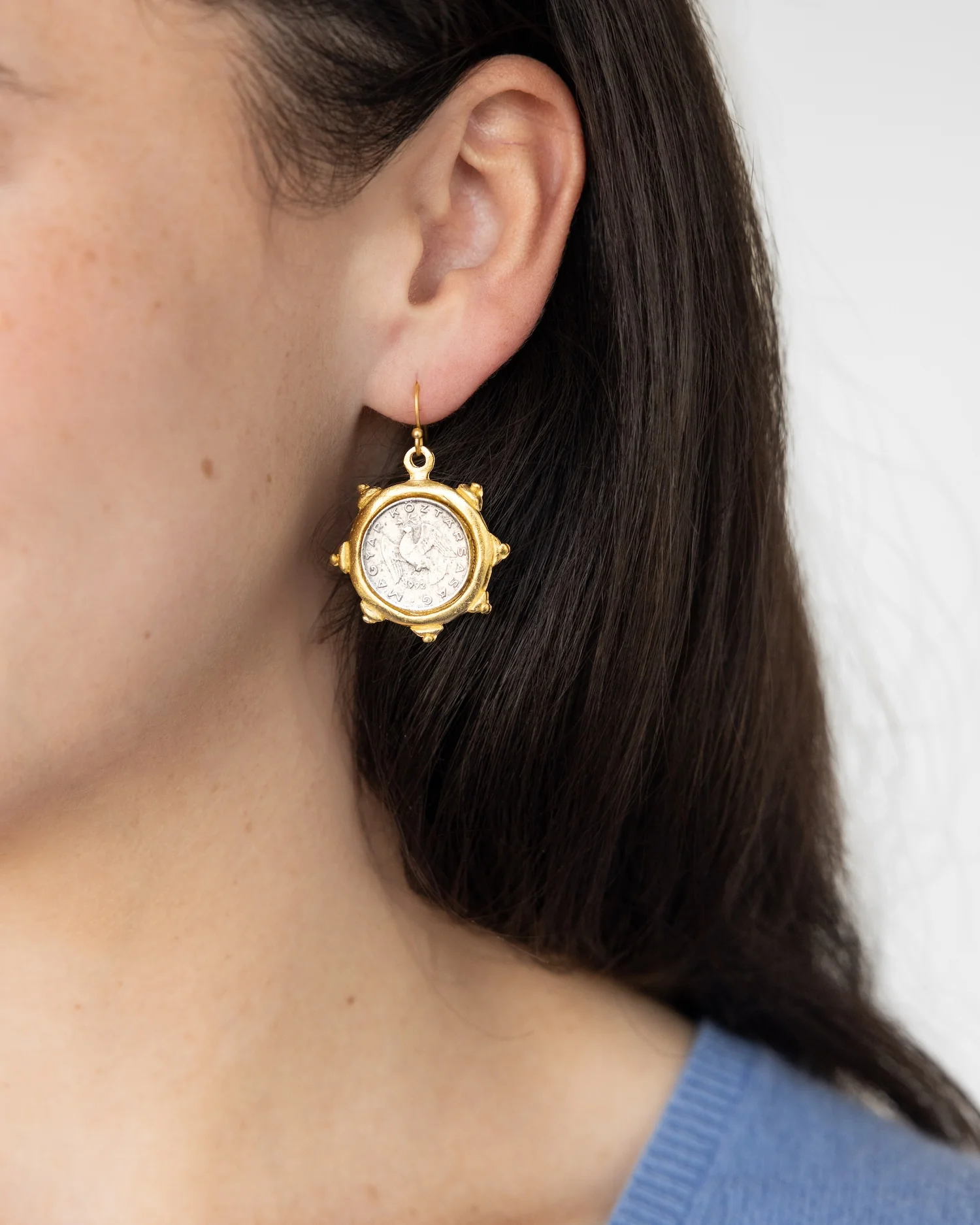 Dove Coin Earrings - Image 3