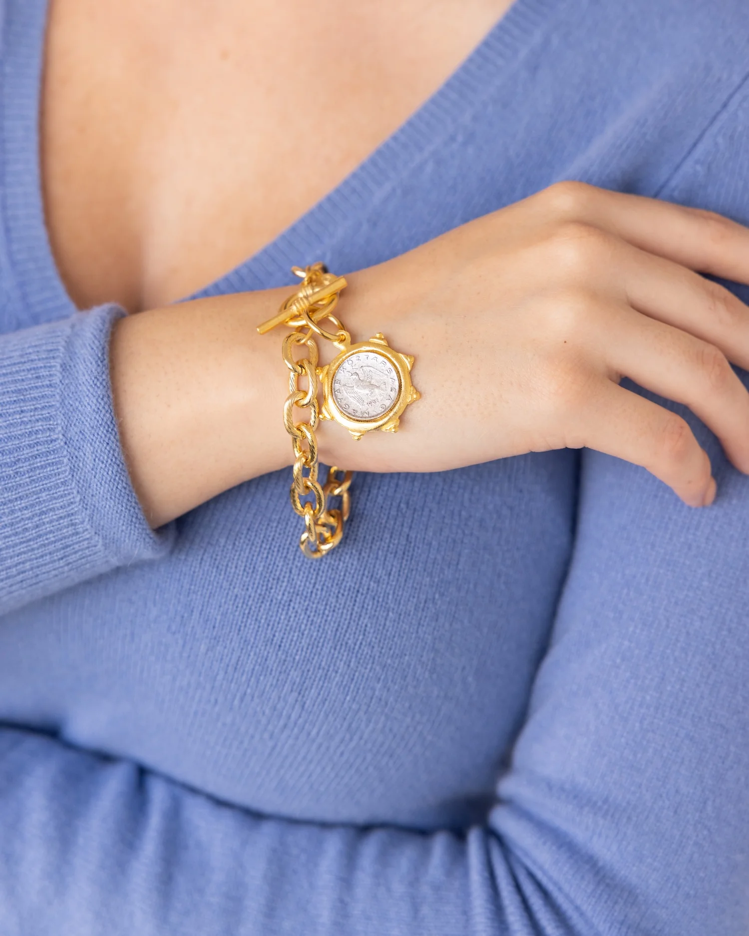 Dove Coin Toggle Bracelet - Image 2