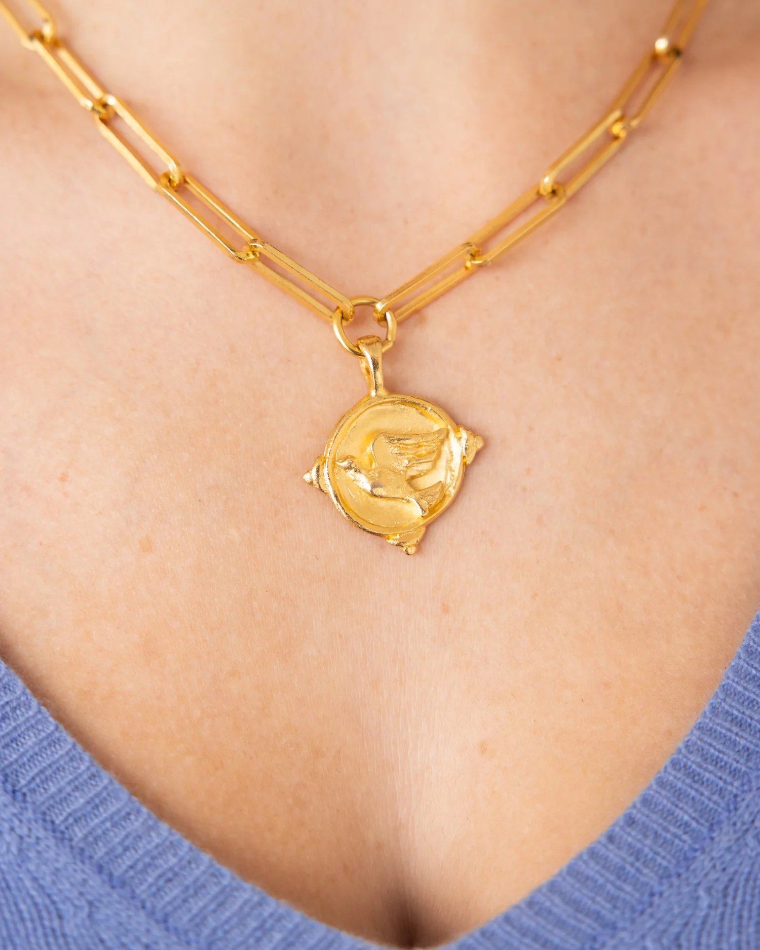 Dove Paperclip Necklace - Image 4