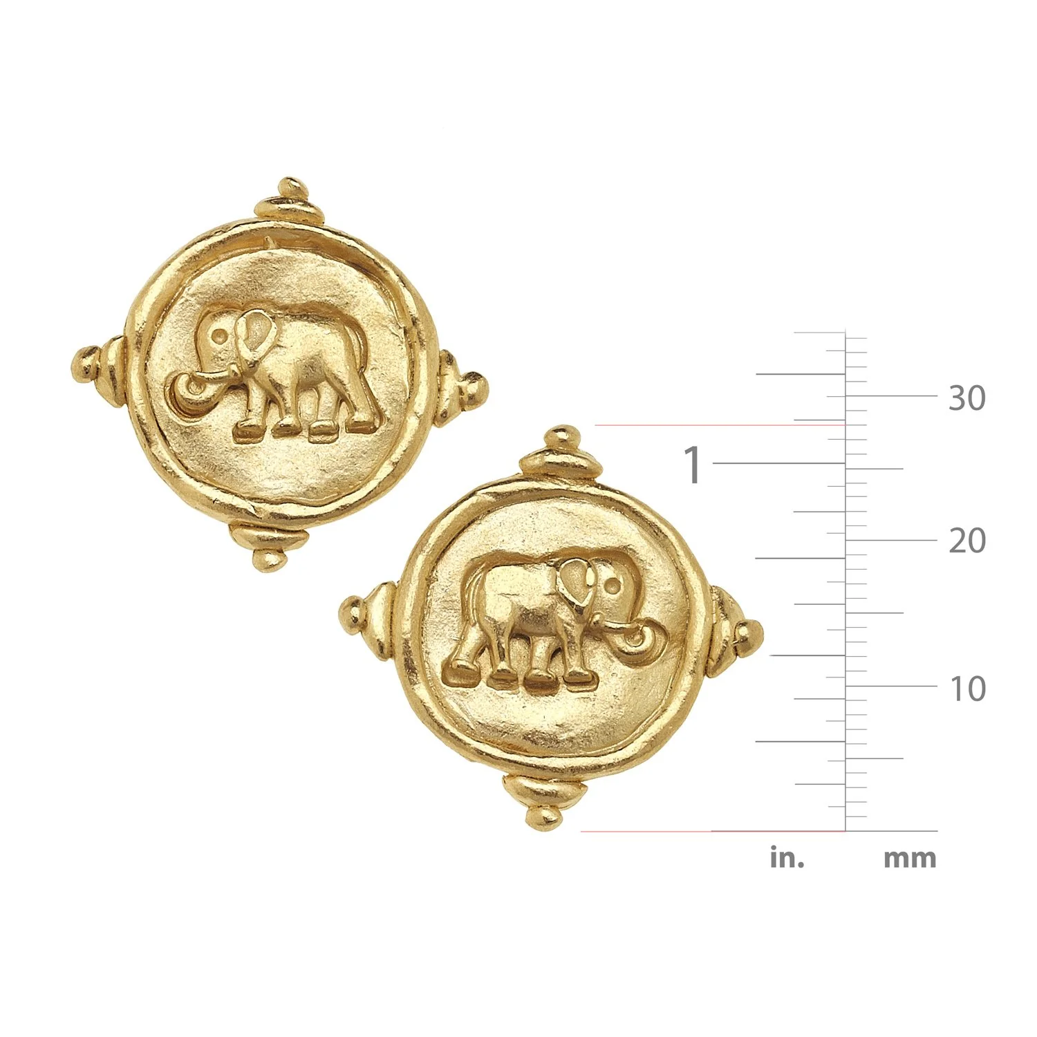 Elephant Intaglio Studs - Image 4