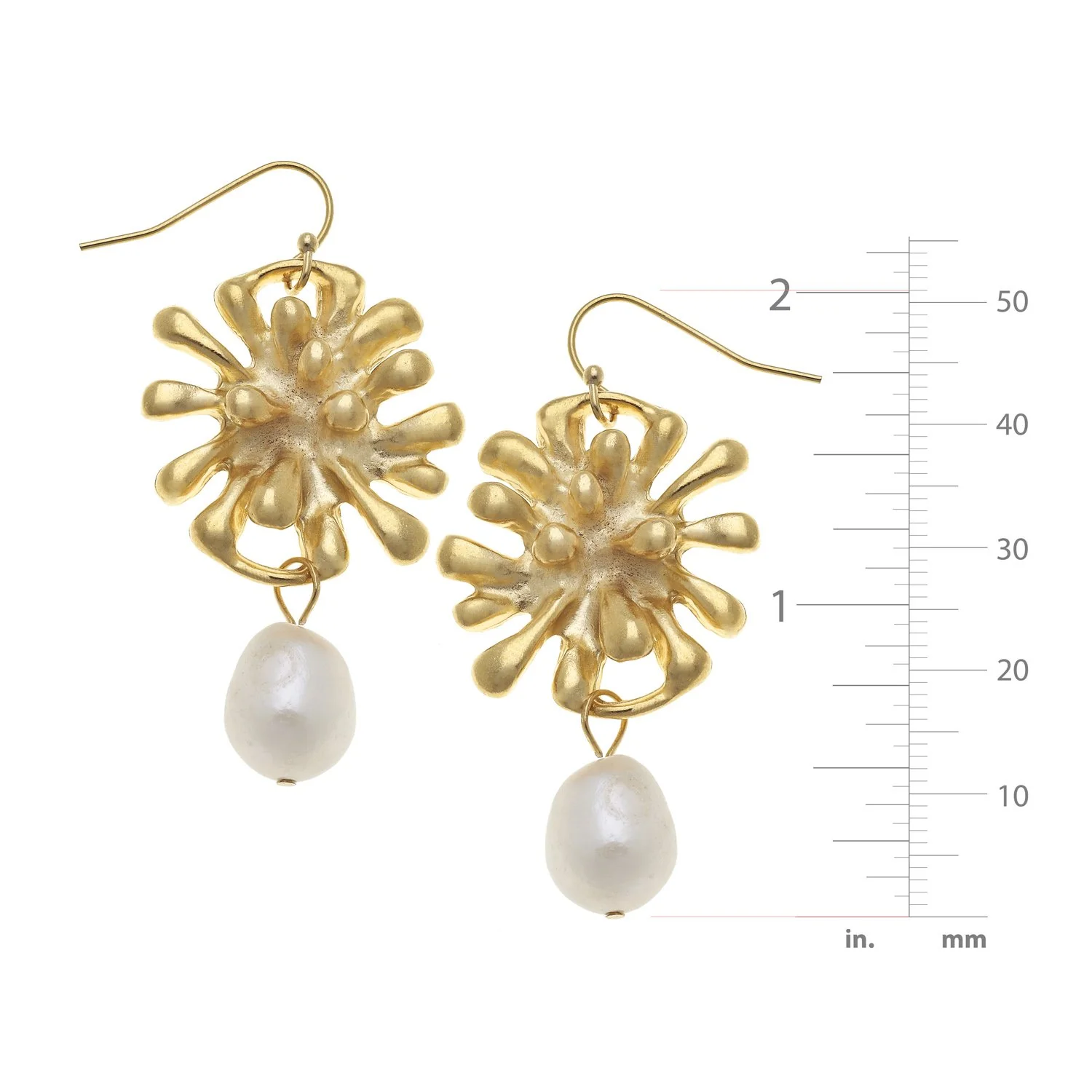 Firecracker Pearl Drop Earrings - Image 4