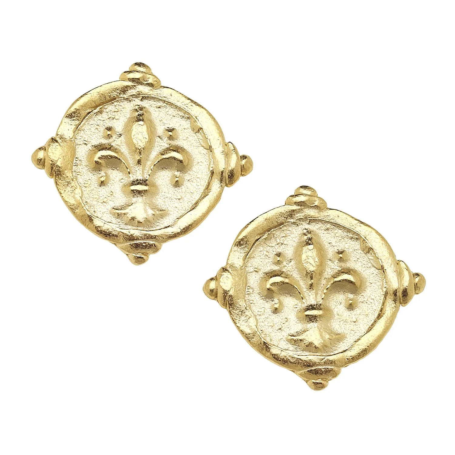 Fleur De Lis Intaglio Studs - Image 3