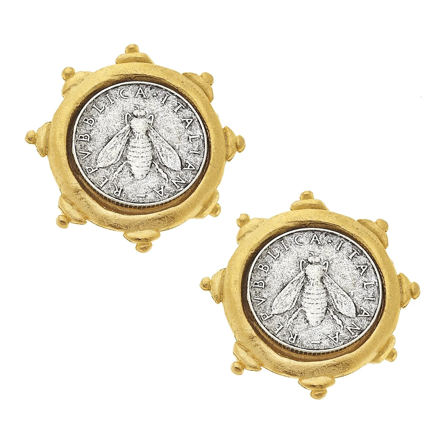 Florence Bee Coin Studs - Image 4