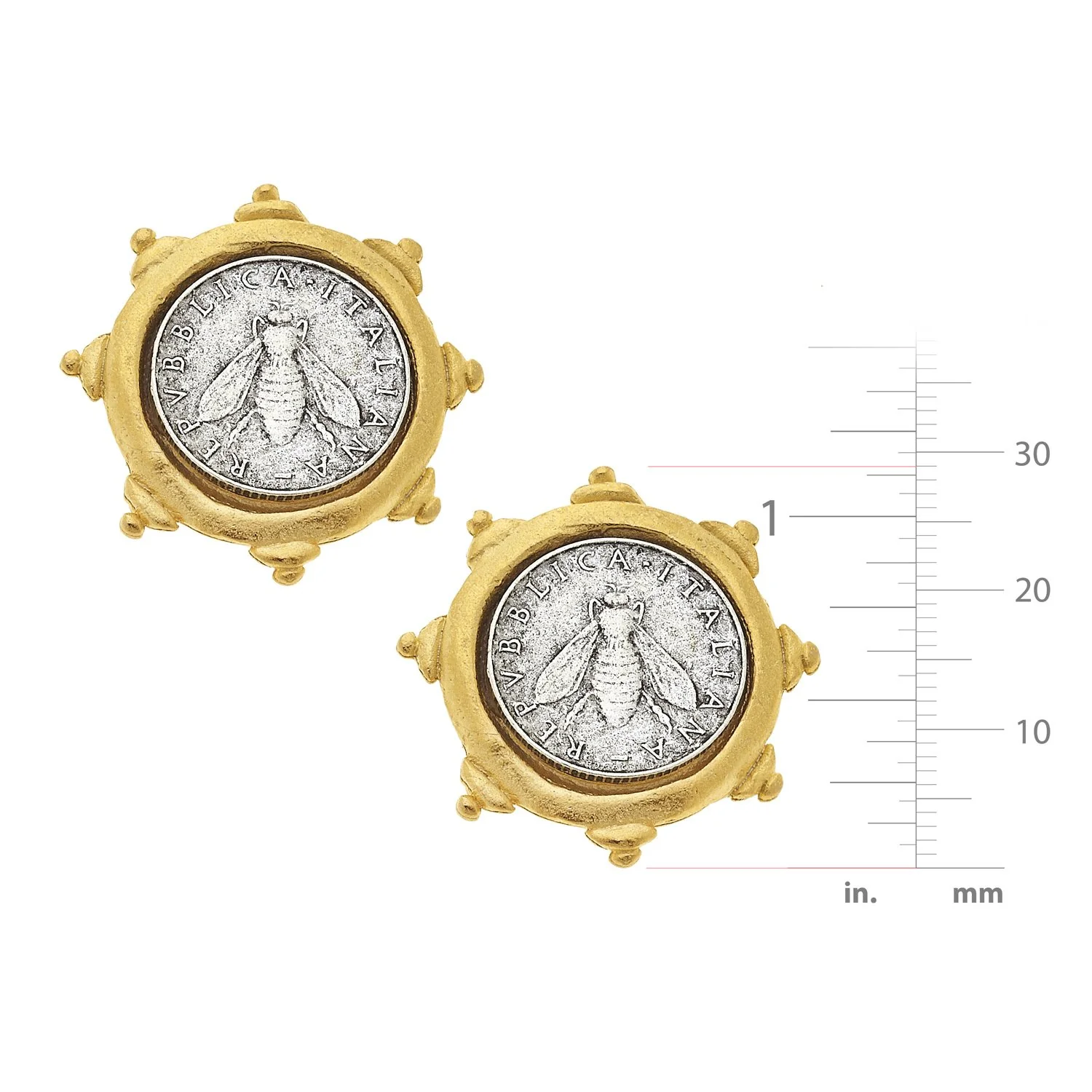 Florence Bee Coin Studs - Image 5