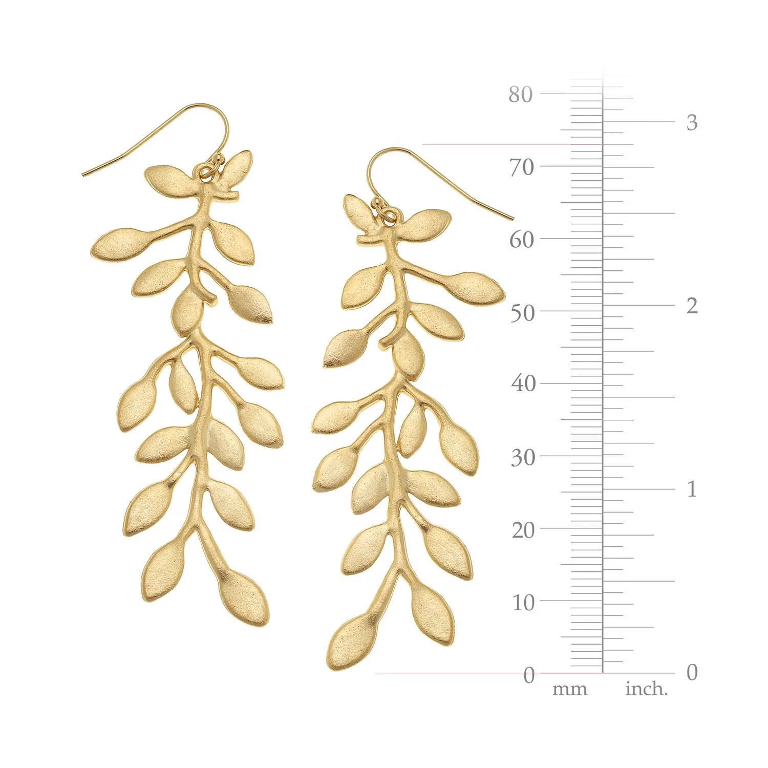 Gold Vine Earrings - Image 2