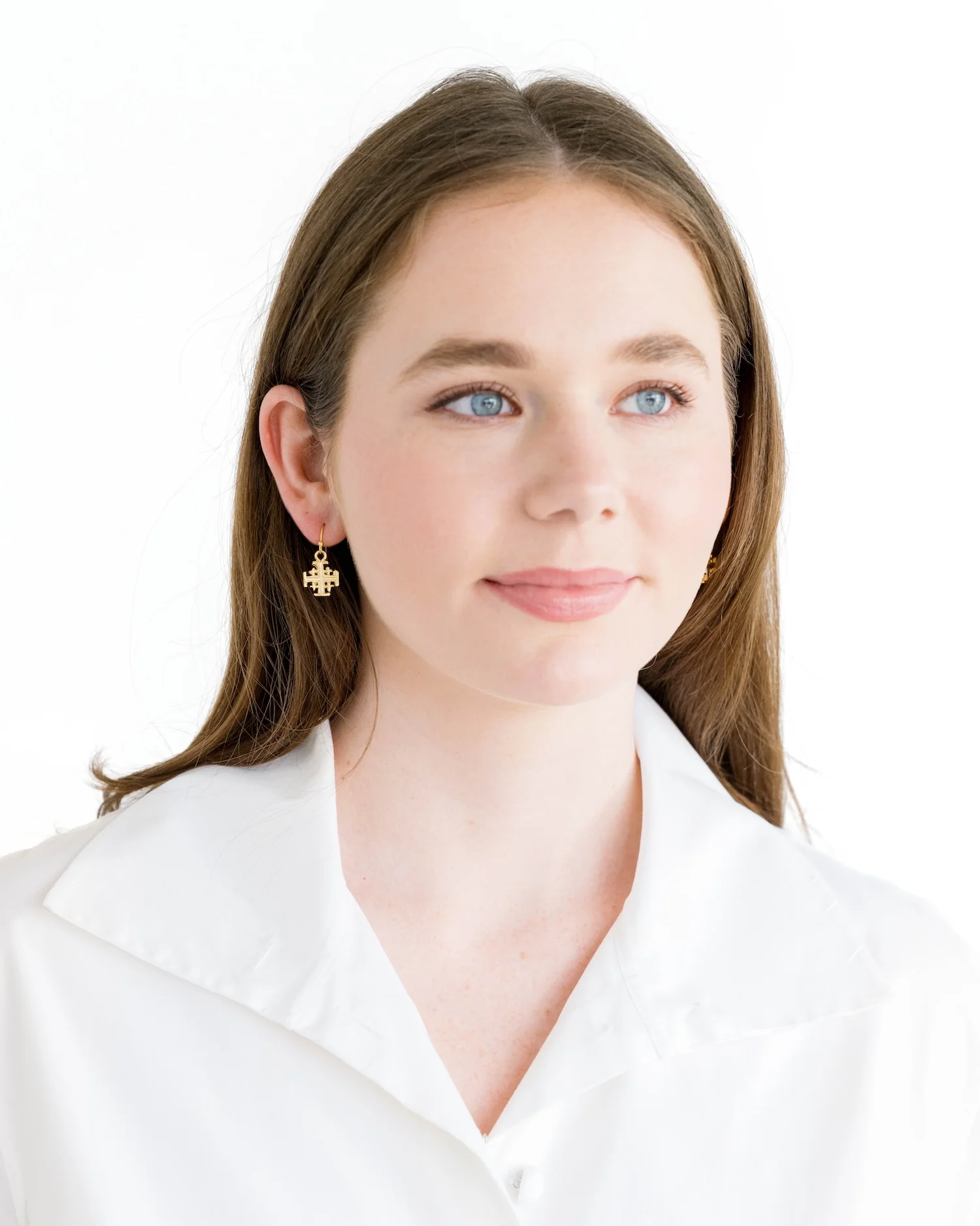 Jerusalem Cross Drop Earrings - Image 5