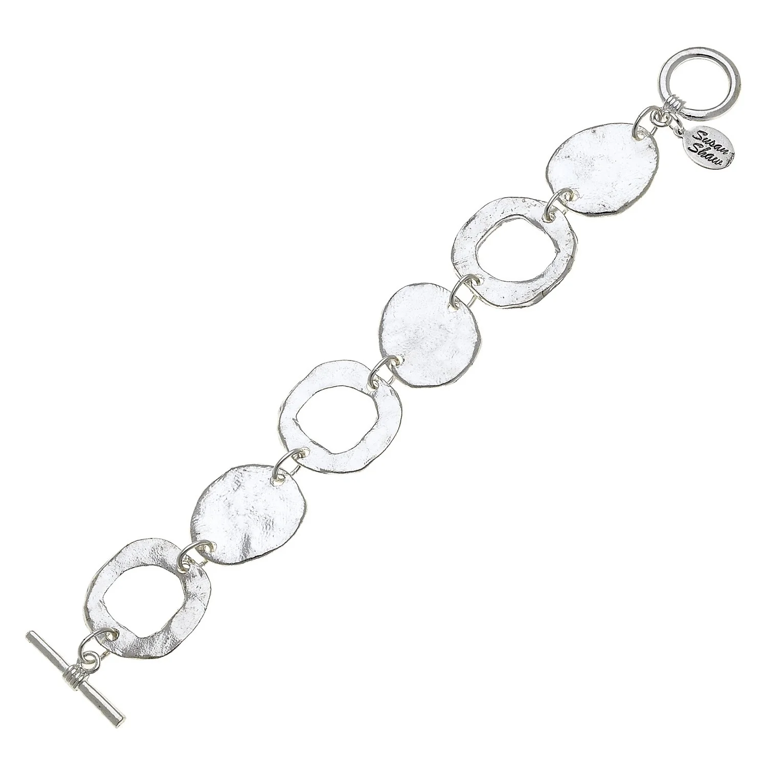 Linked Circle Toggle Bracelet - Image 2
