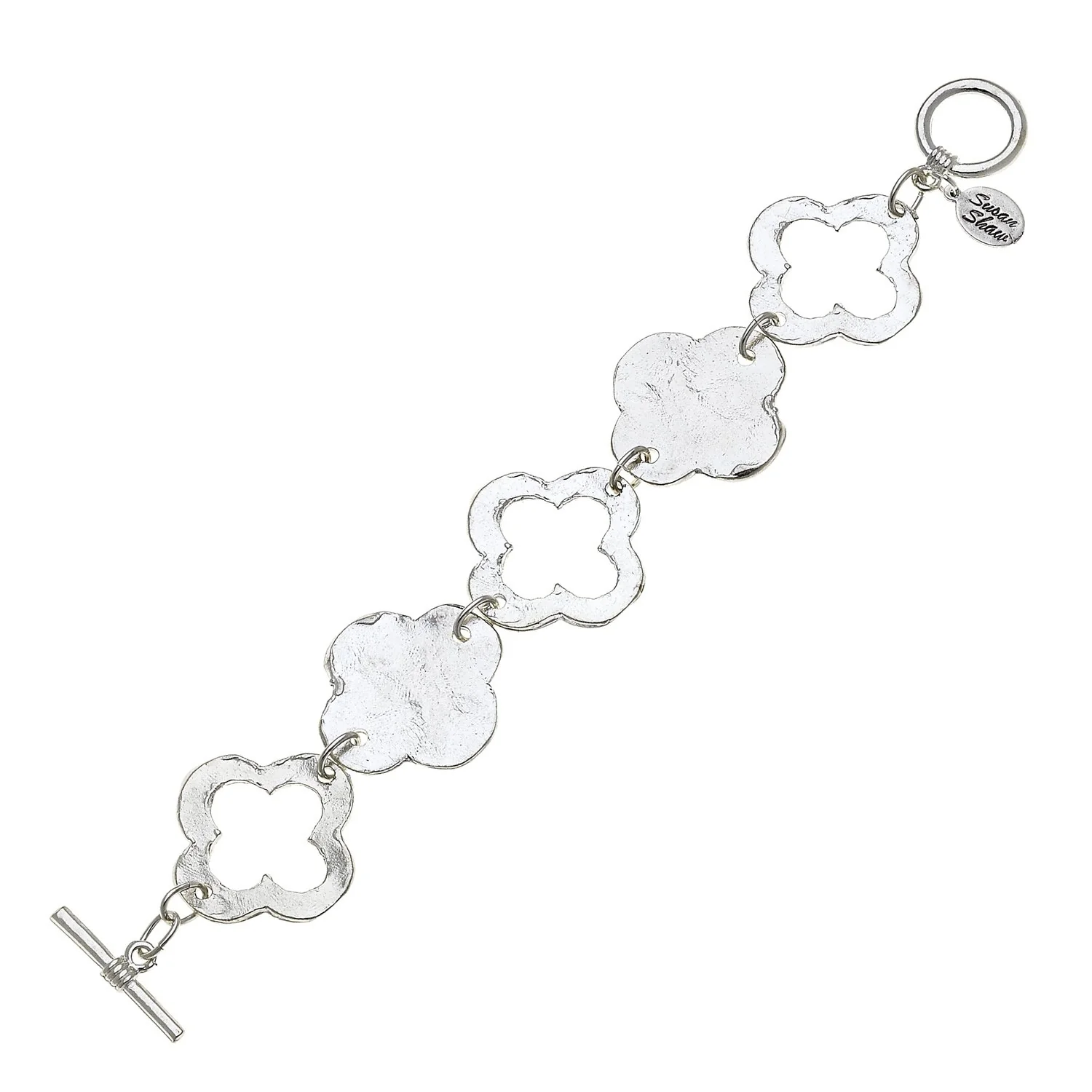 Linked Clover Toggle Bracelet - Image 2