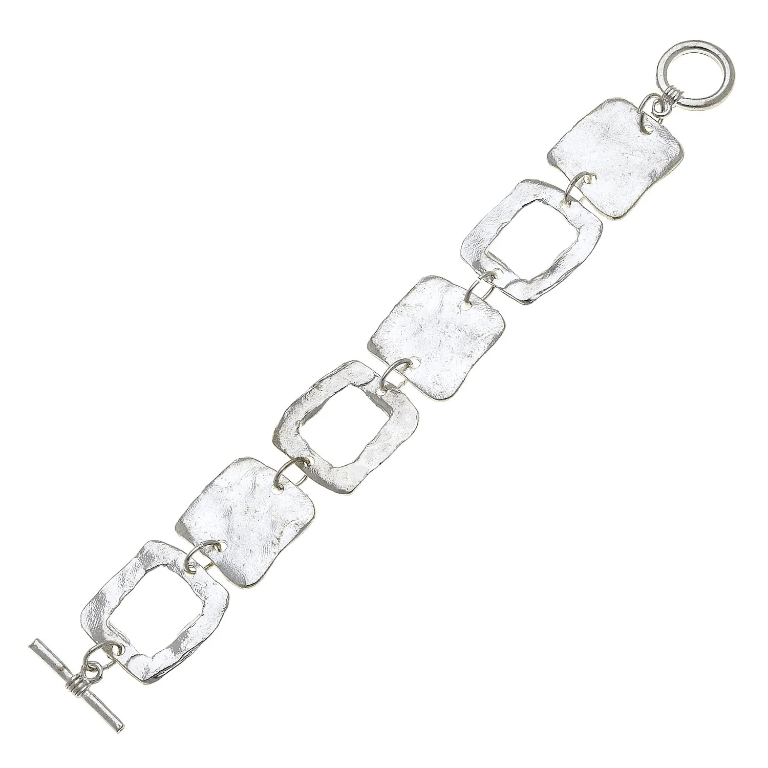 Linked Rectangle Toggle Bracelet - Image 4