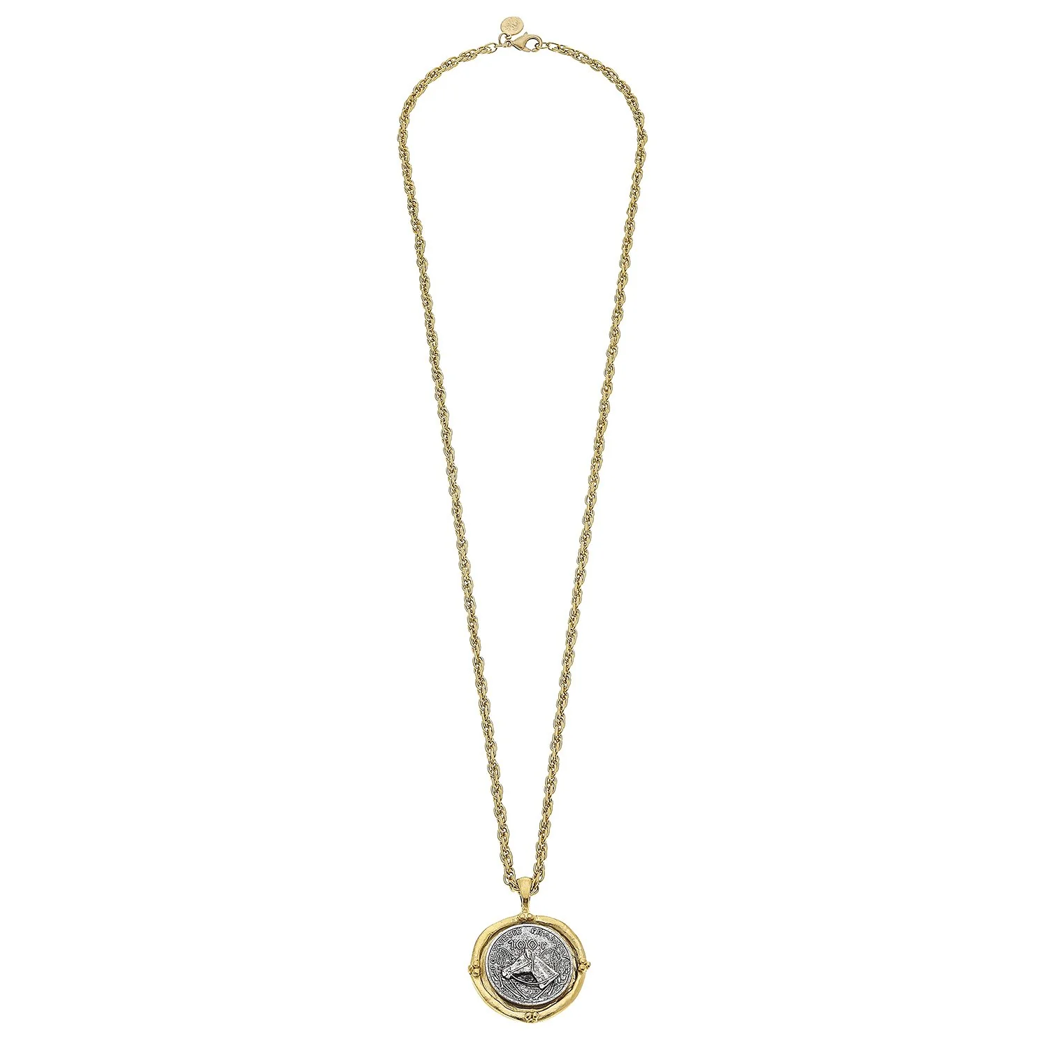 Long Coin Pendant Necklace - Image 3