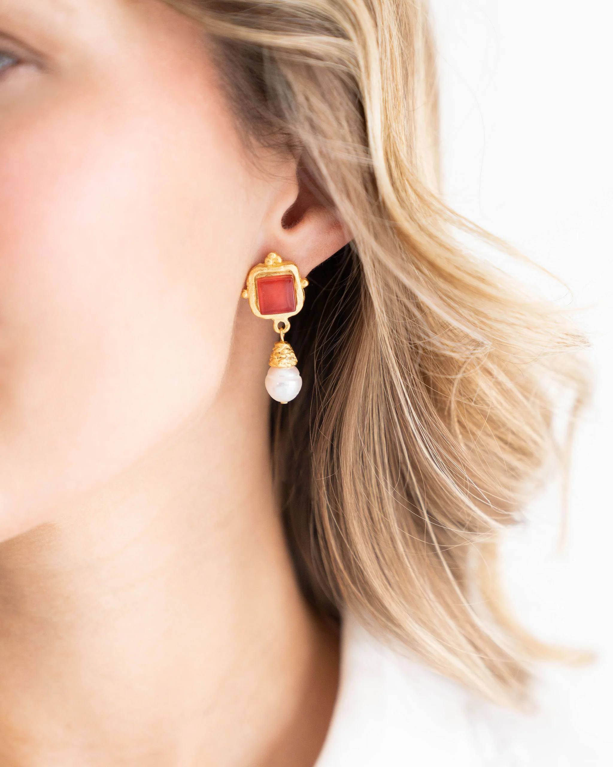 Madeline Pearl Drop Earrings - Image 8