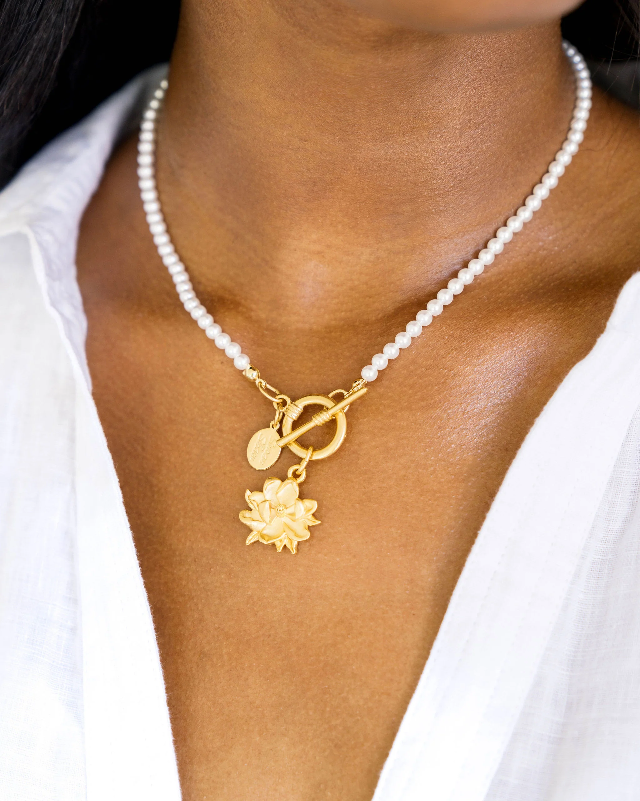 Magnolia Pearl Toggle Necklace - Image 2