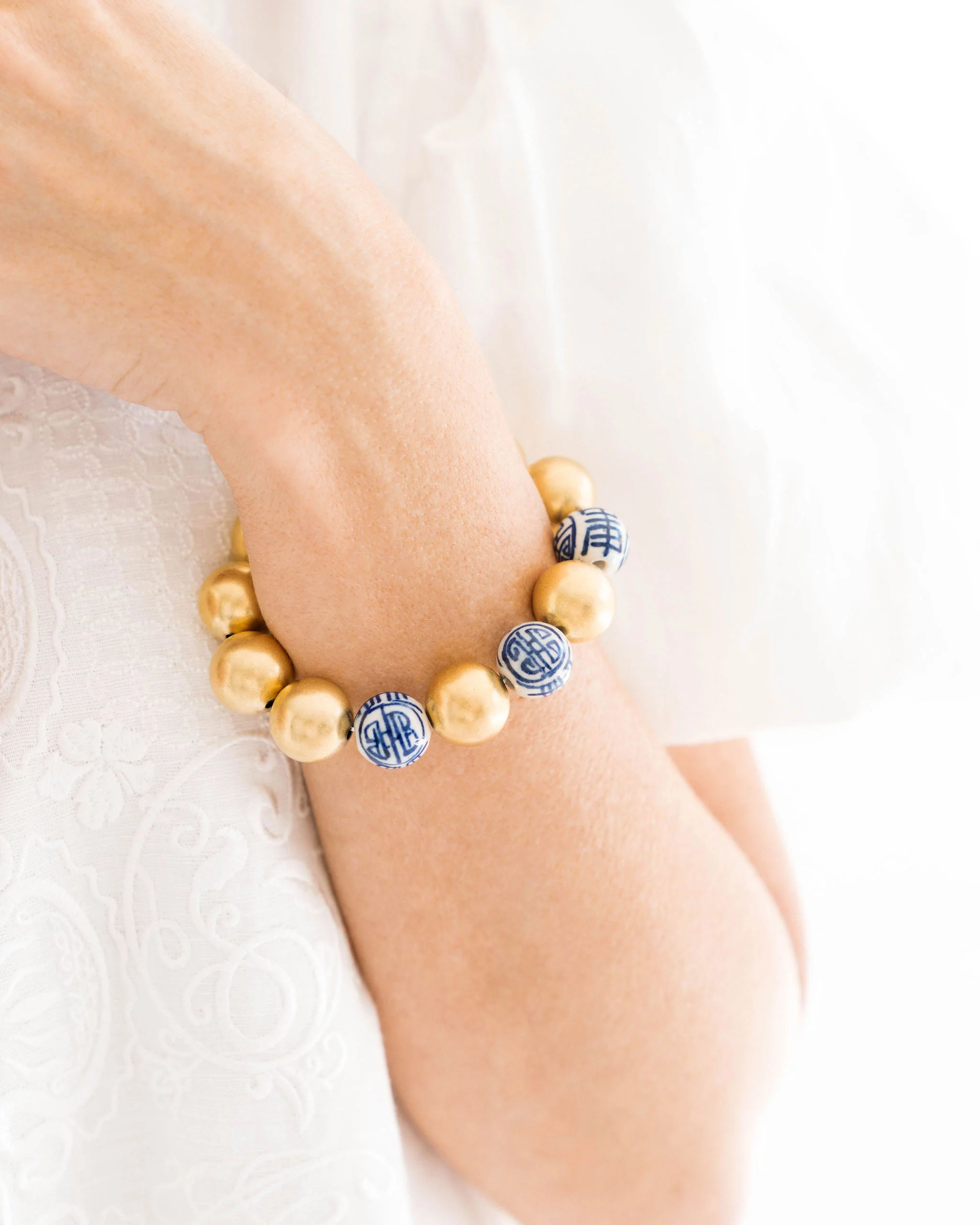 Blue & White Mini Margaret Bracelet - Image 3