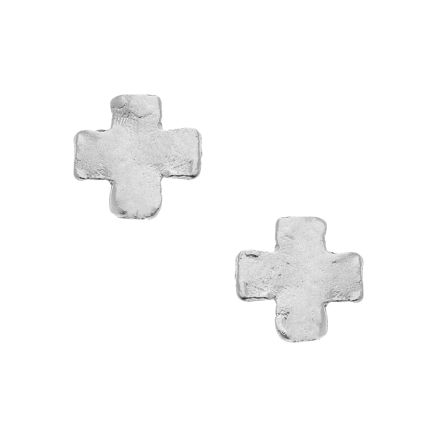 Mini Square Cross Studs - Image 4