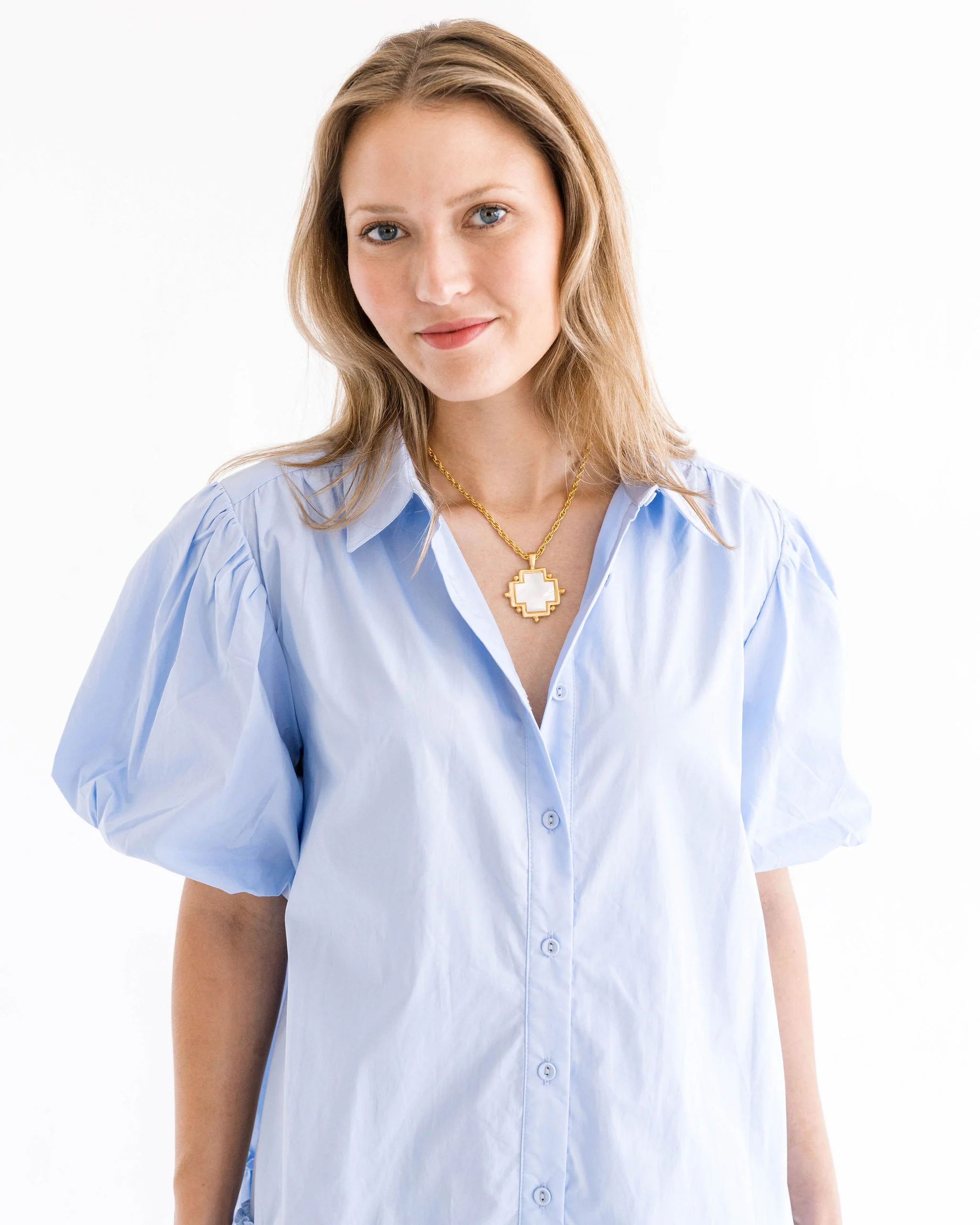 Mother of Pearl Cross Necklace - Image 2