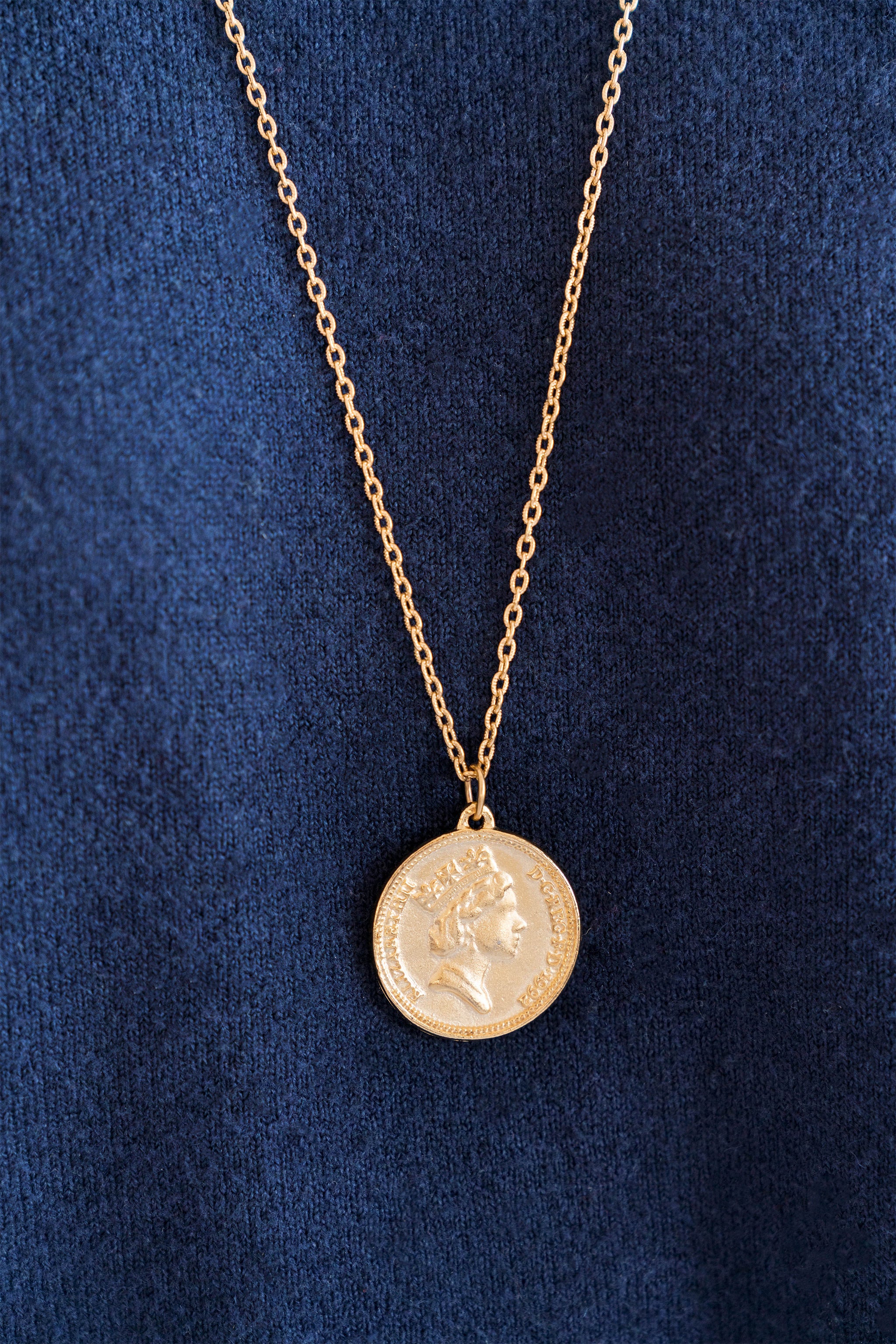 Queen Elizabeth Coin Long Necklace - Image 4