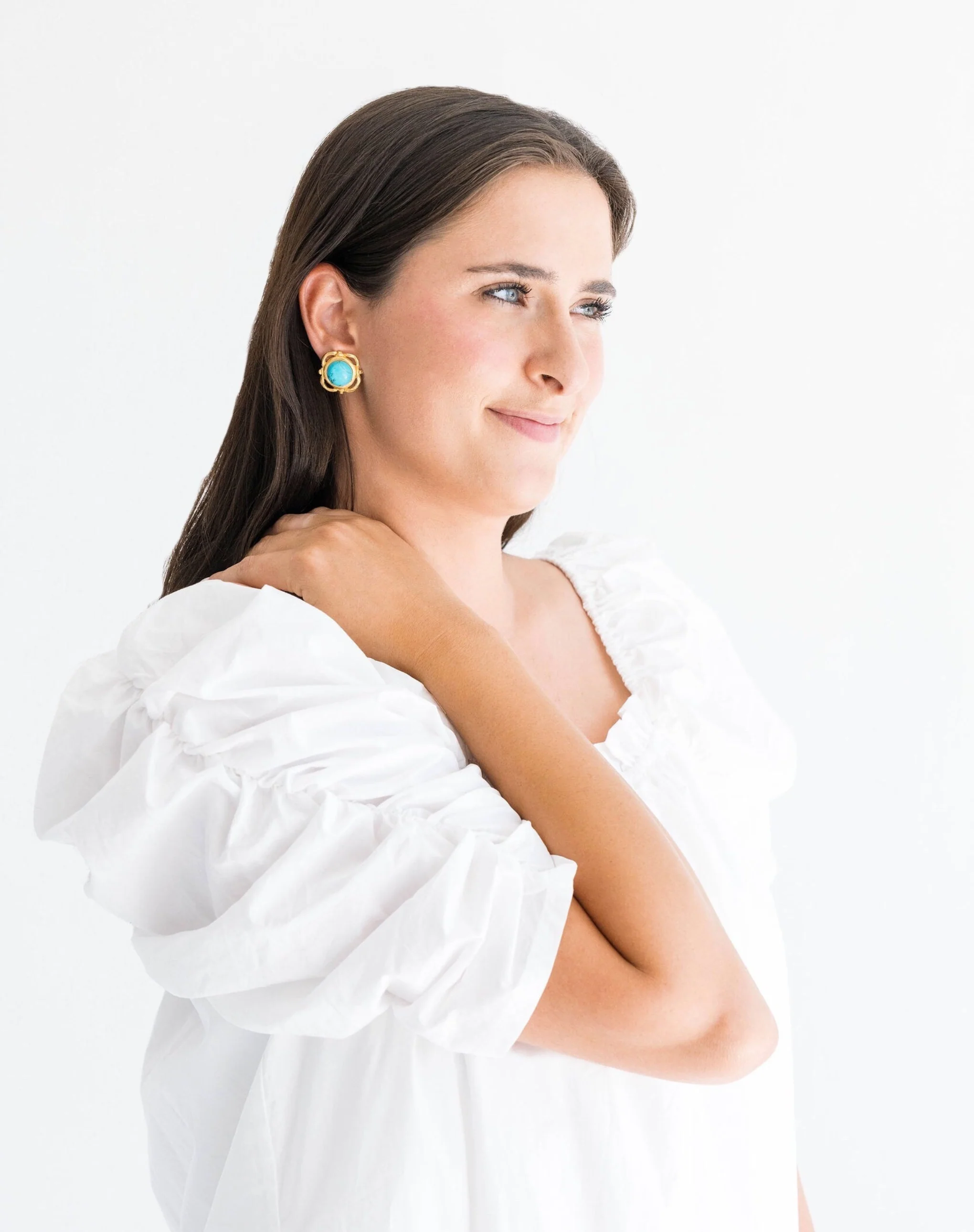 Scroll Turquoise Studs - Image 2