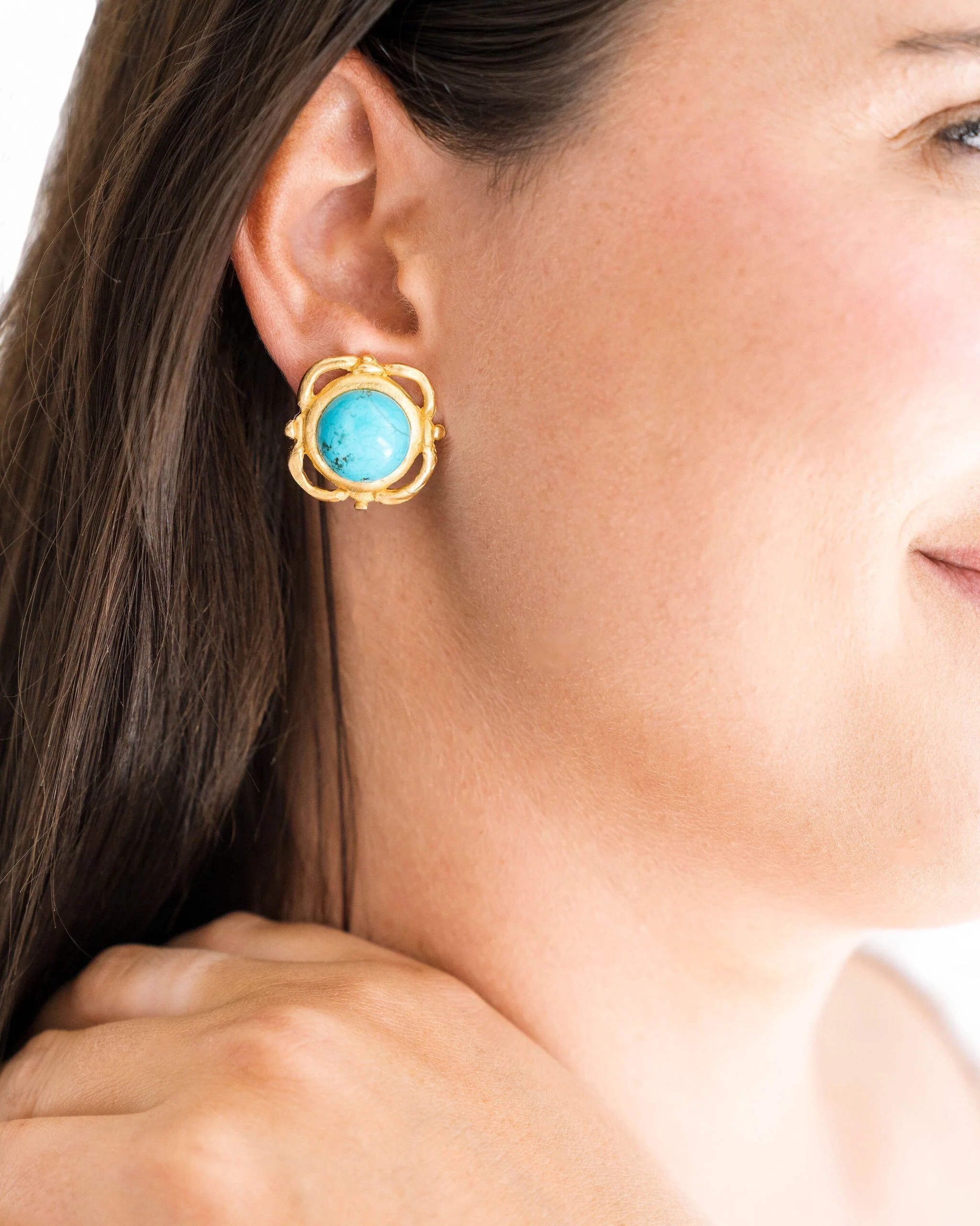 Scroll Turquoise Studs - Image 3