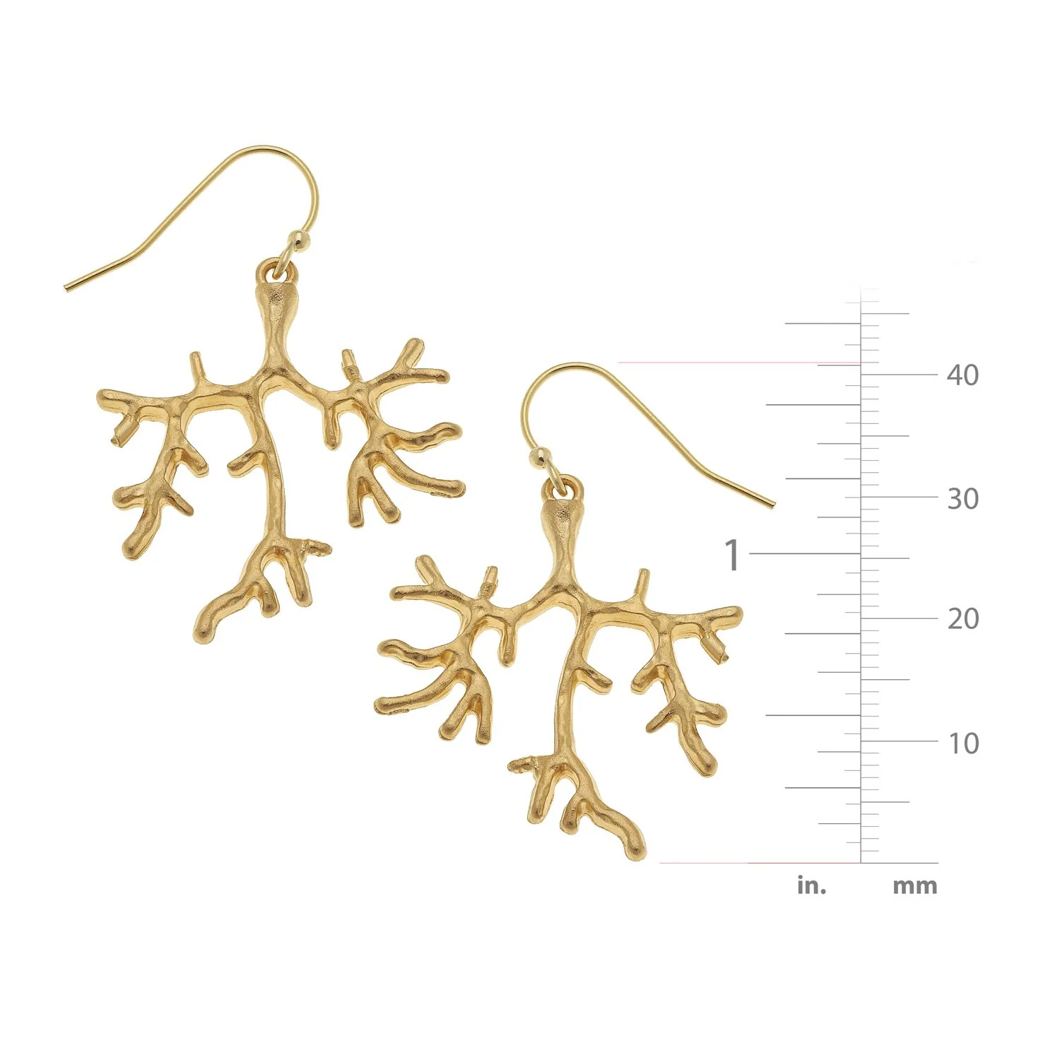Small Coral Earrings - Image 2