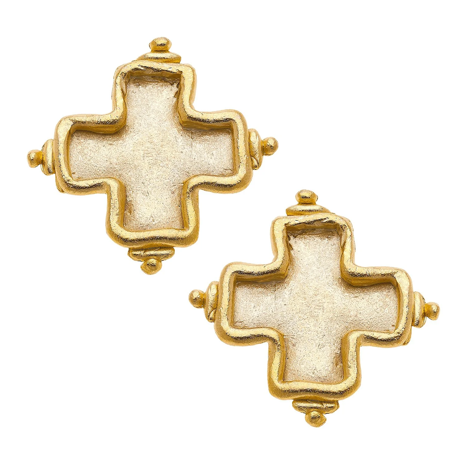 Mary Cross Studs