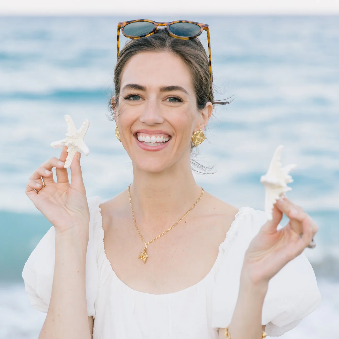 Starfish & Shell Paperclip Necklace - Image 2