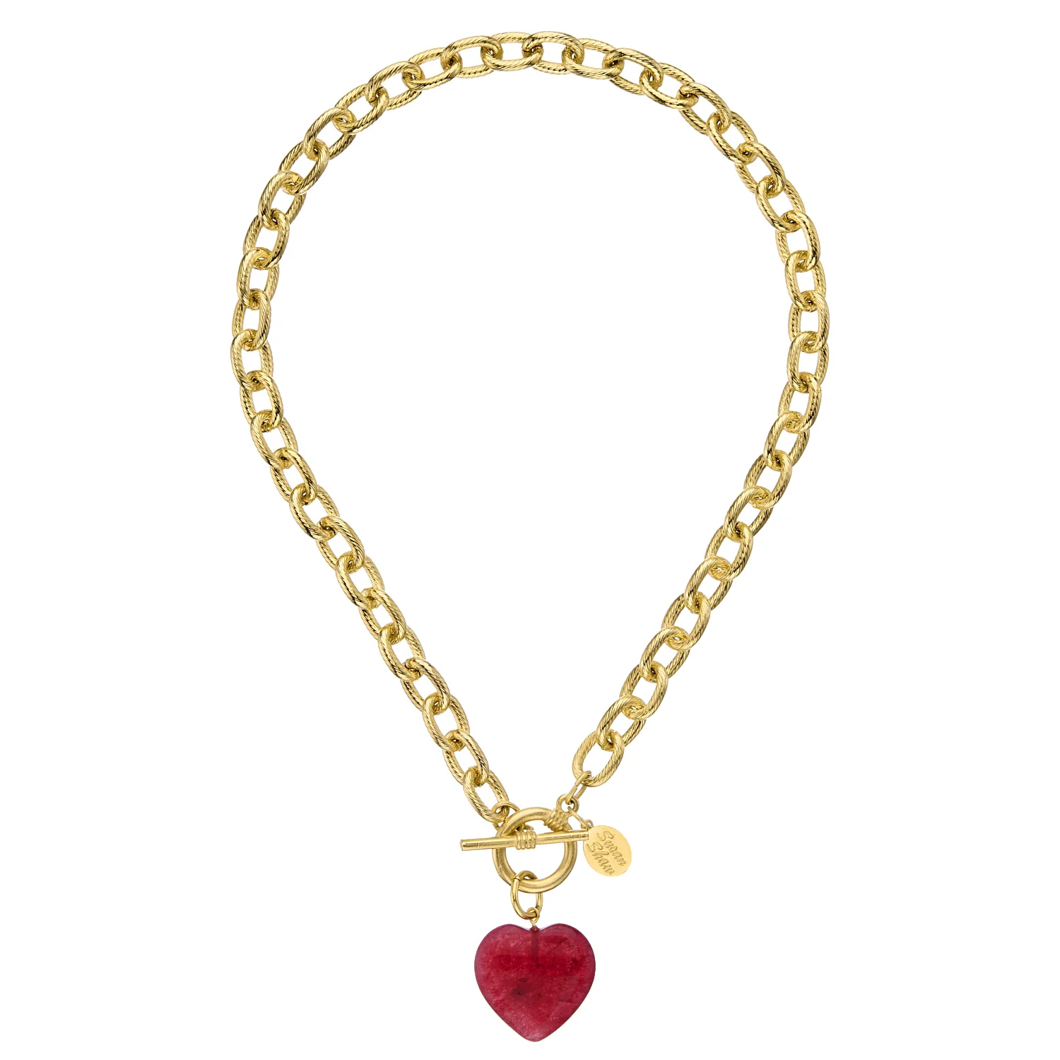 Stone Heart Toggle Necklace - Image 4
