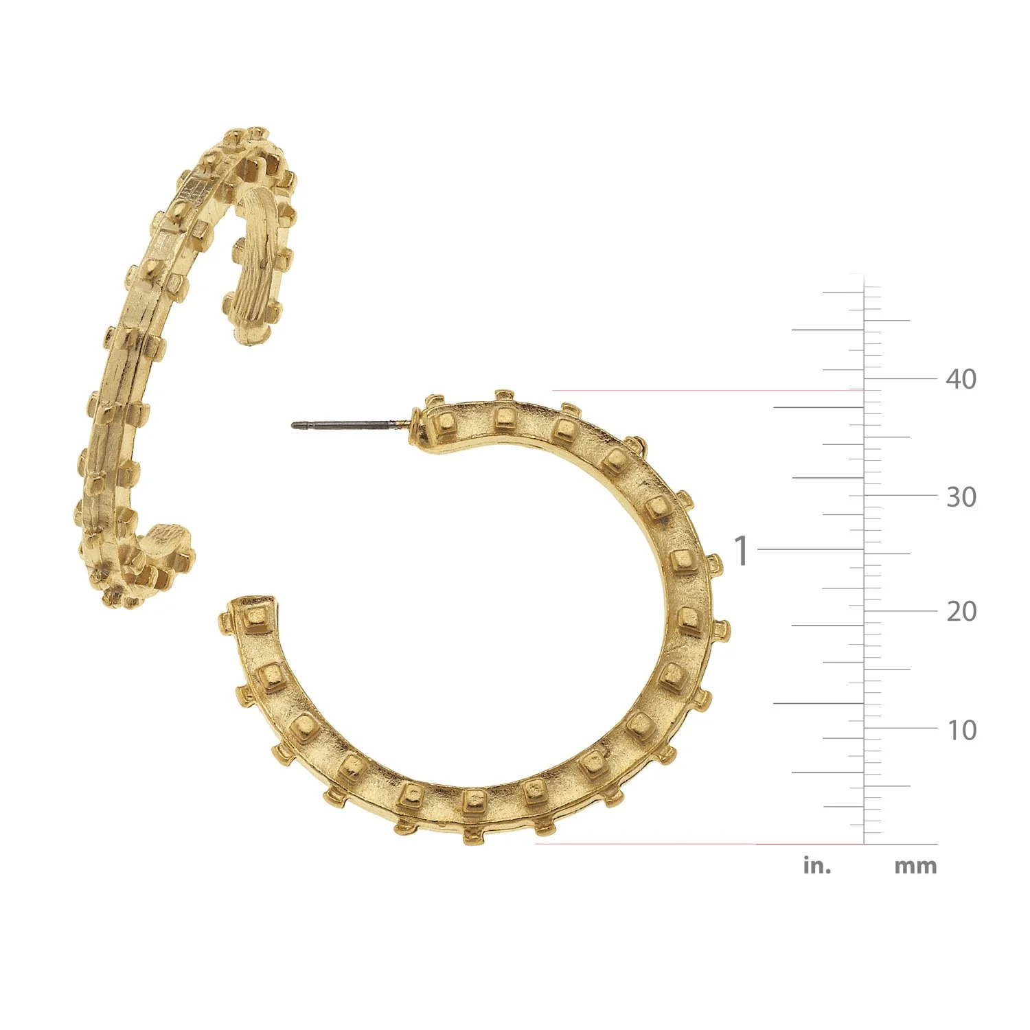 Studded Hoops - Image 4