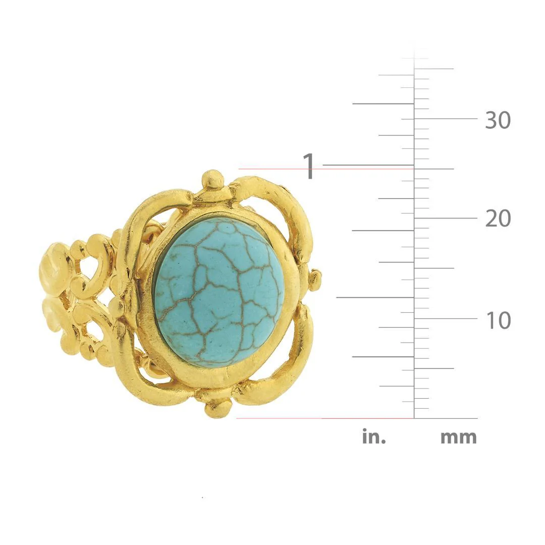 Turquoise Scroll Ring - Image 3