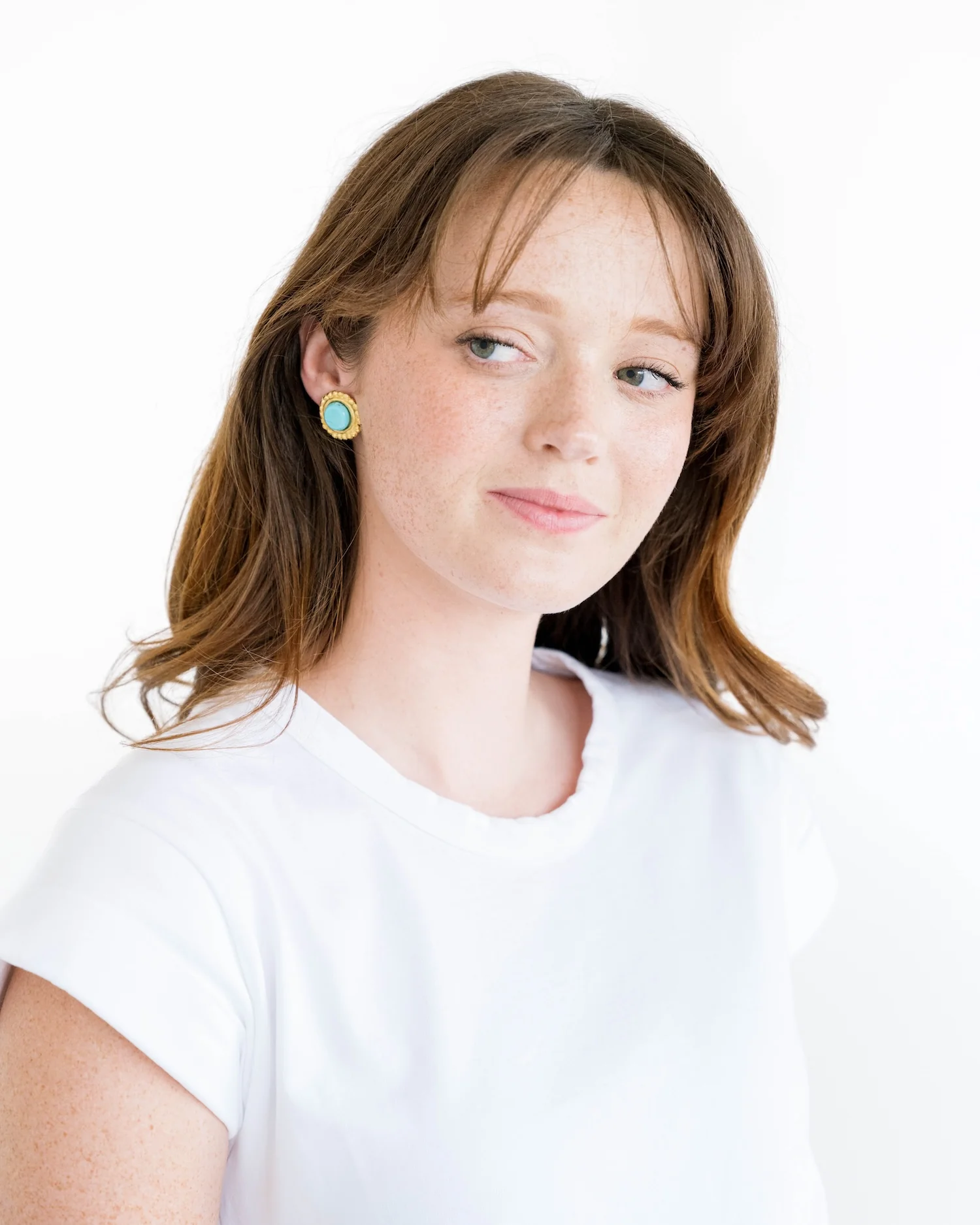 Turquoise Dotted Studs - Image 3
