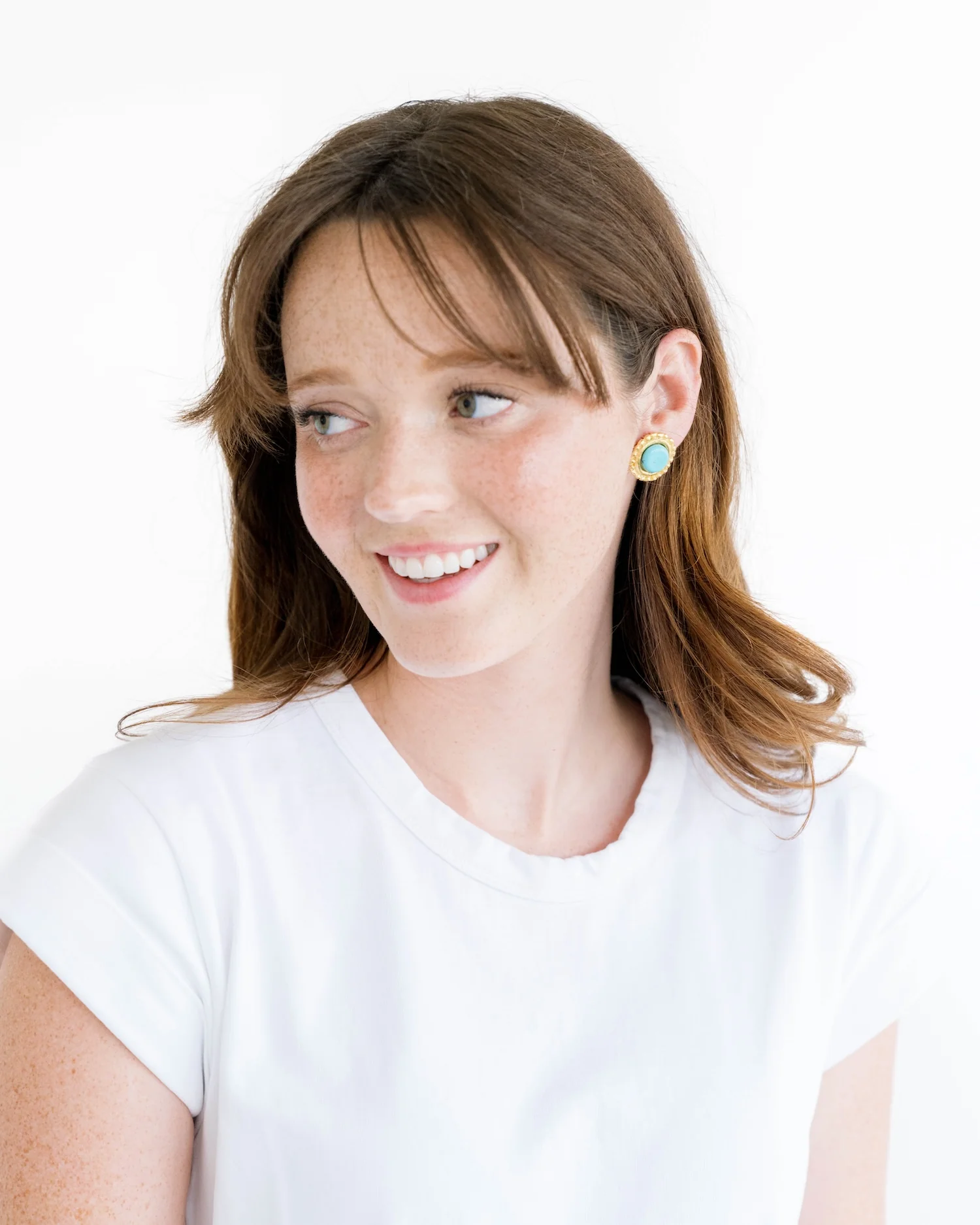 Turquoise Dotted Studs - Image 4