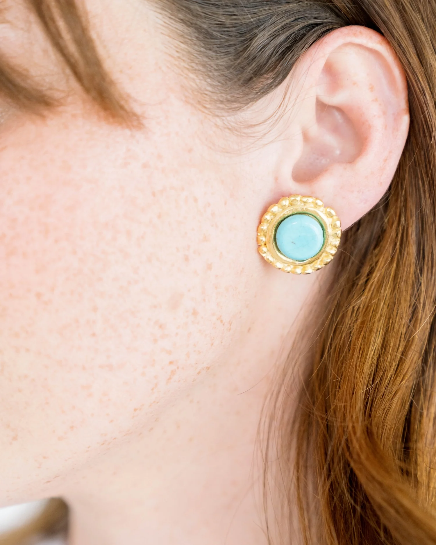 Turquoise Dotted Studs - Image 5